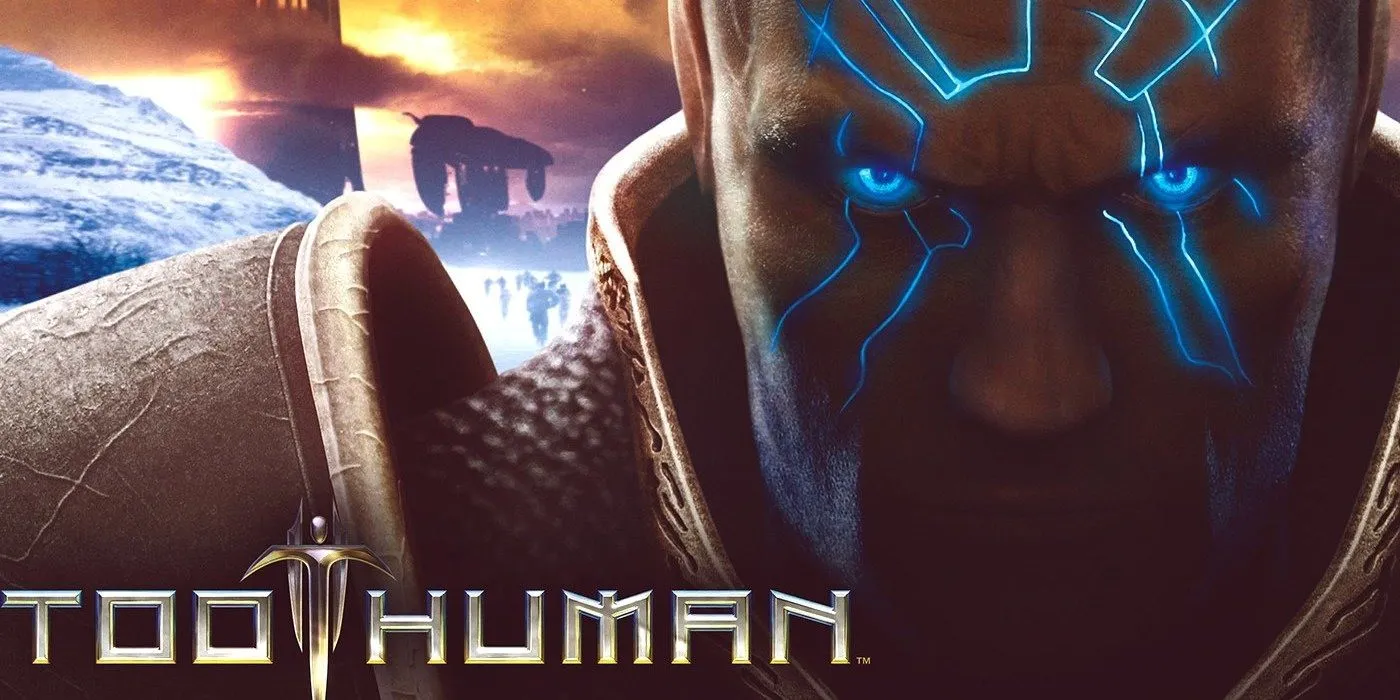Bìa game Too Human, một dự án RPG hành động gặp nhiều trắc trở