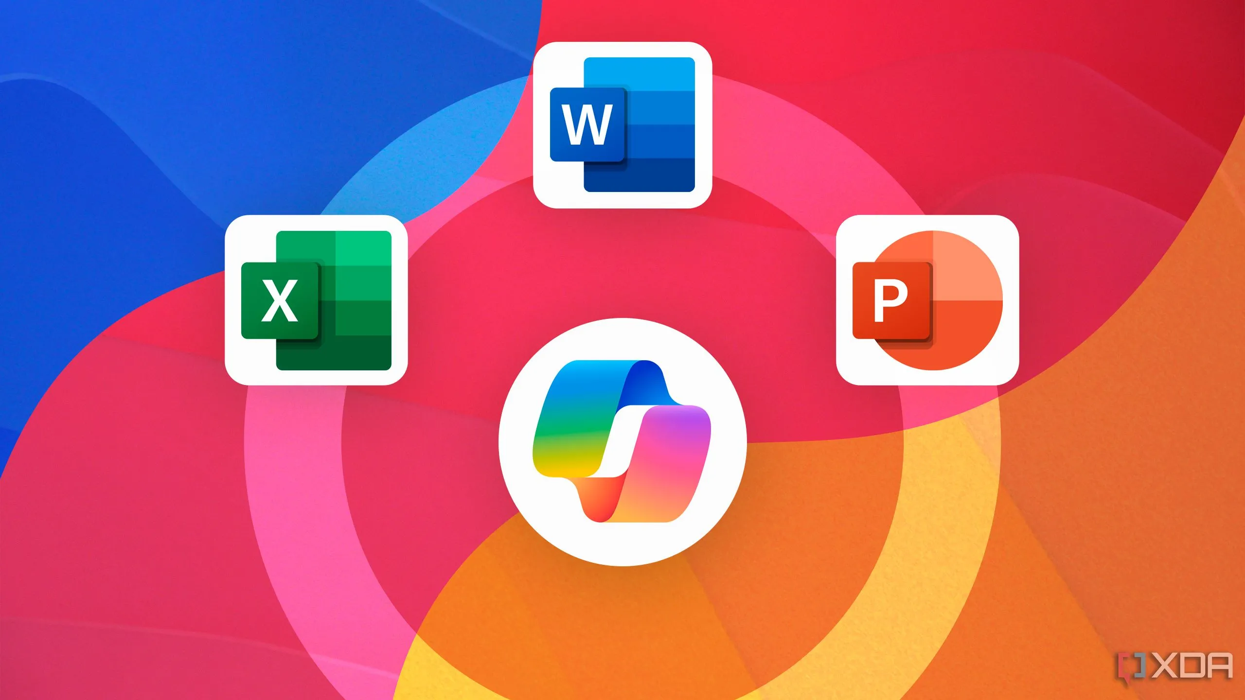 Biểu tượng Copilot tích hợp với các ứng dụng Microsoft Office, đại diện cho tính năng AI