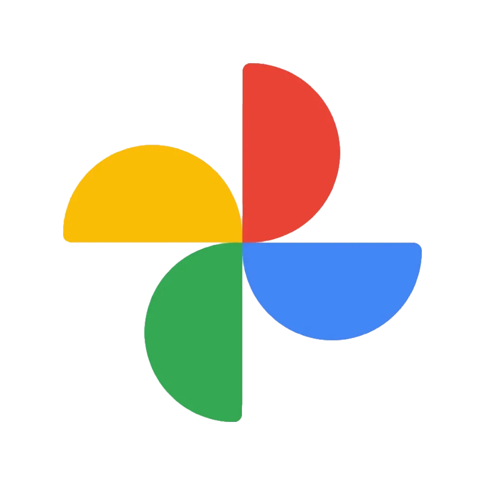Biểu tượng dịch vụ Google Photos, đại diện cho việc lưu trữ và chia sẻ ảnh