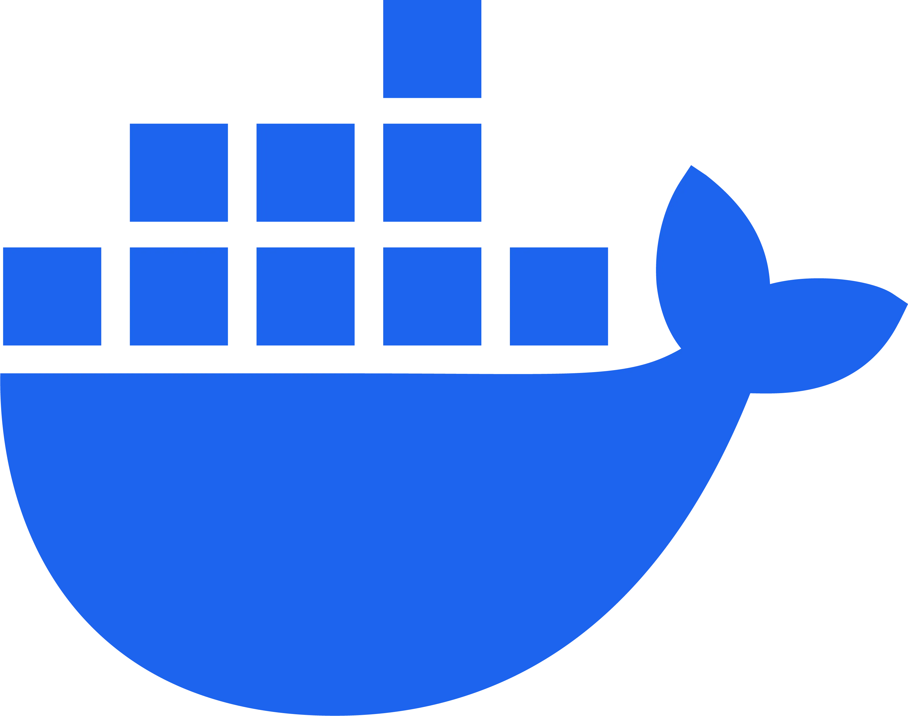 Biểu tượng Docker màu xanh, đại diện cho nền tảng container Docker