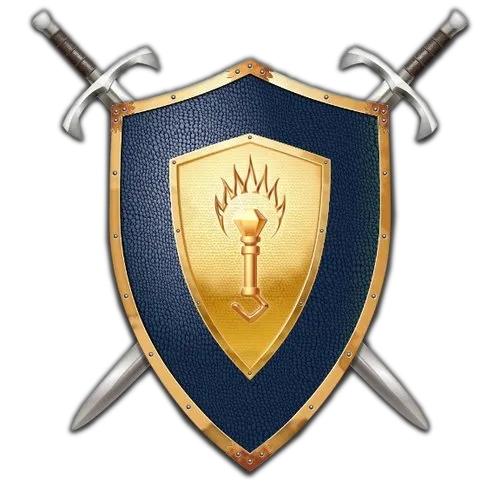 Biểu tượng game chiến thuật theo lượt Battle for Wesnoth với hình ảnh chiến binh kỳ ảo
