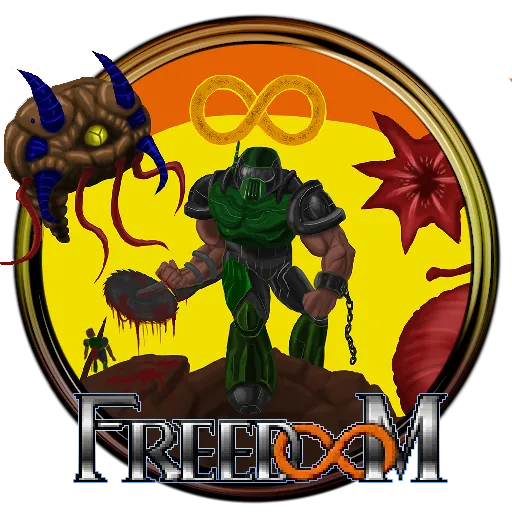 Biểu tượng game Freedoom, phiên bản mã nguồn mở của game Doom cổ điển