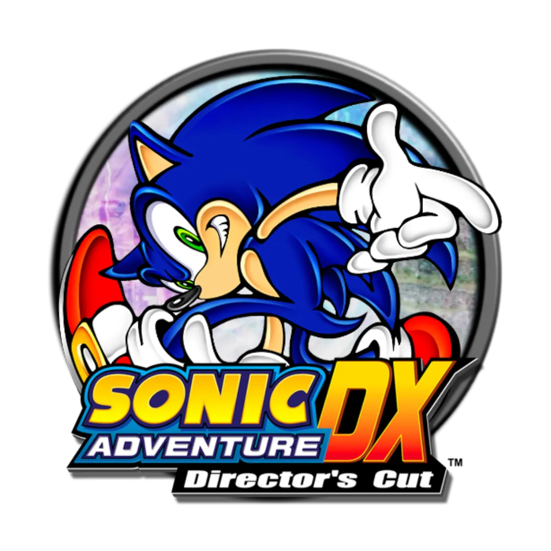 Biểu tượng game Sonic Adventure DX trên nền xanh của SEGA