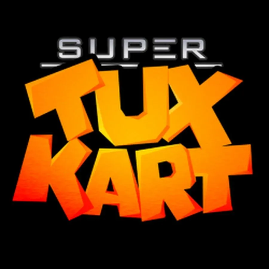 Biểu tượng game SuperTuxKart với chú chim cánh cụt Tux Linux và xe đua kart