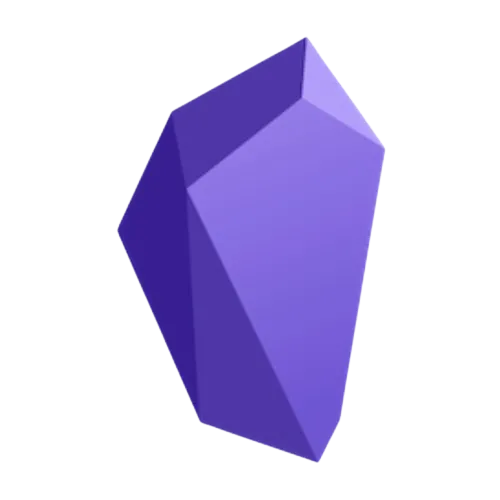 Biểu tượng ứng dụng Obsidian, tượng trưng cho công cụ quản lý kiến thức cá nhân mạnh mẽ và linh hoạt