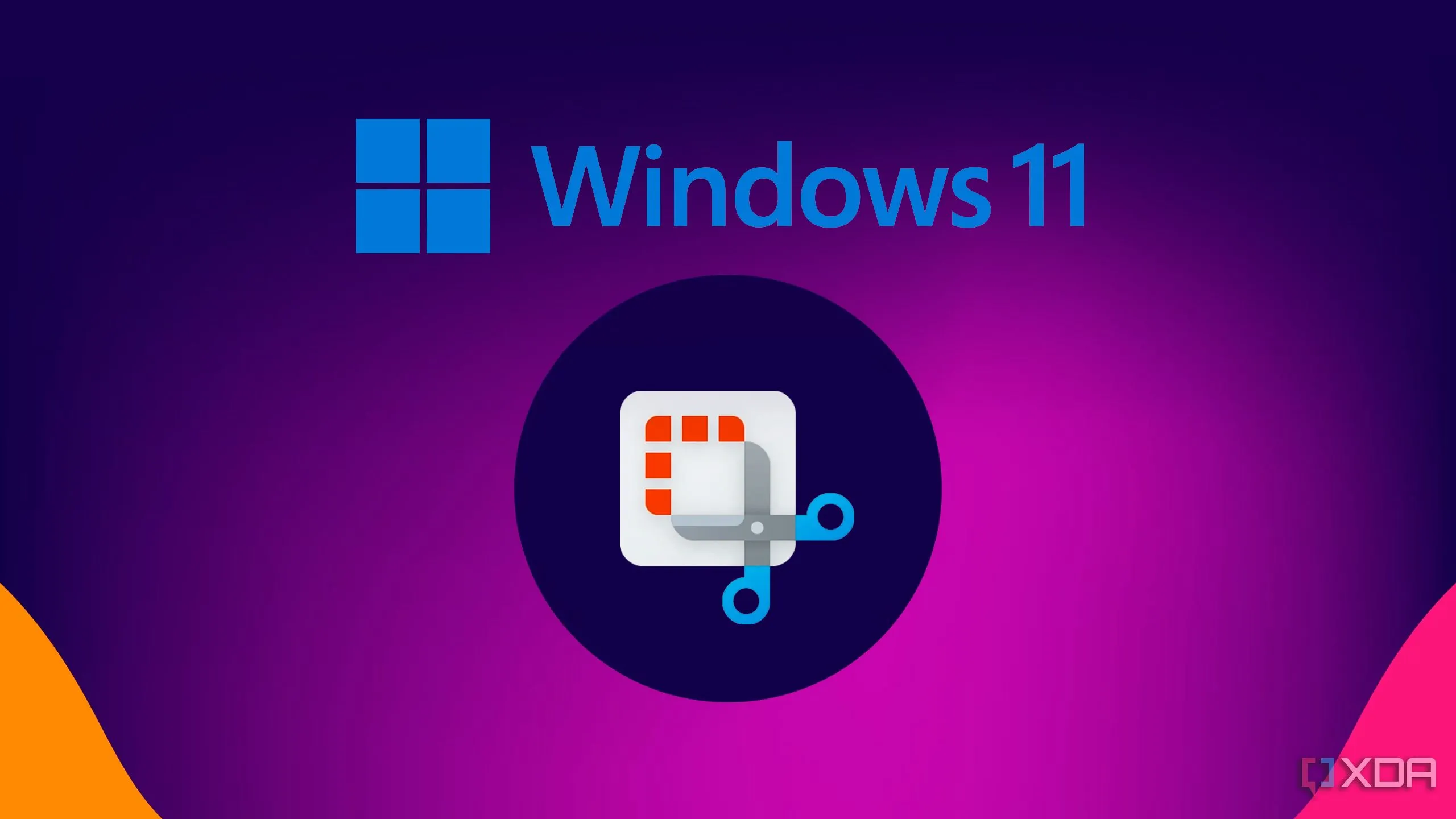 Biểu tượng Windows 11 và Snipping Tool minh họa các tính năng cải tiến của công cụ cắt ghép