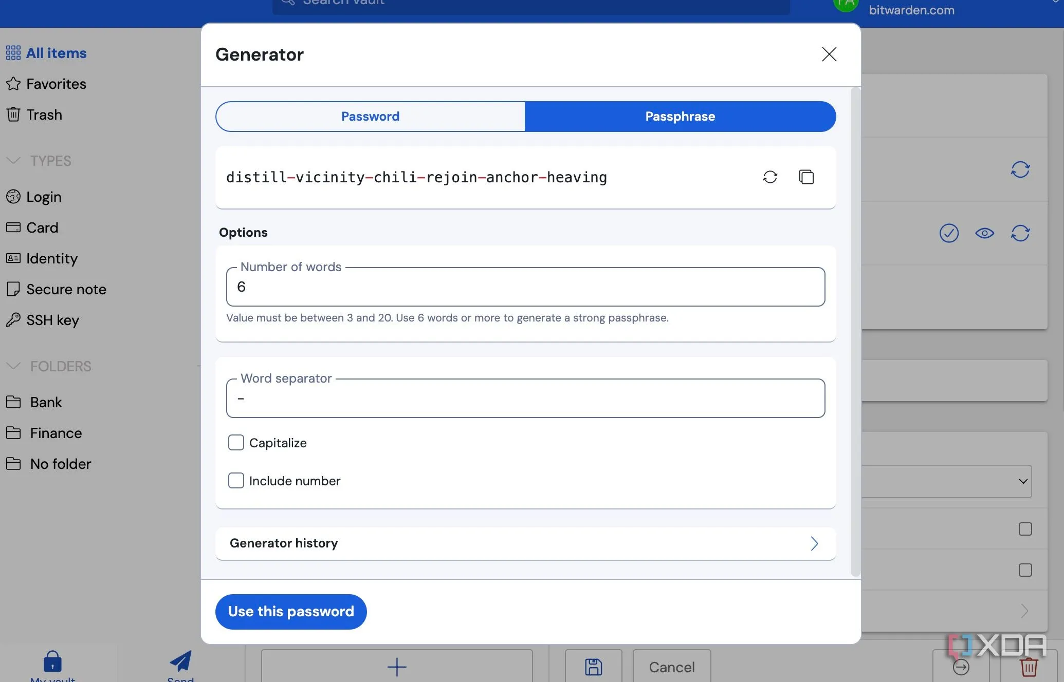 Bitwarden giúp tạo mật khẩu mạnh và quản lý an toàn