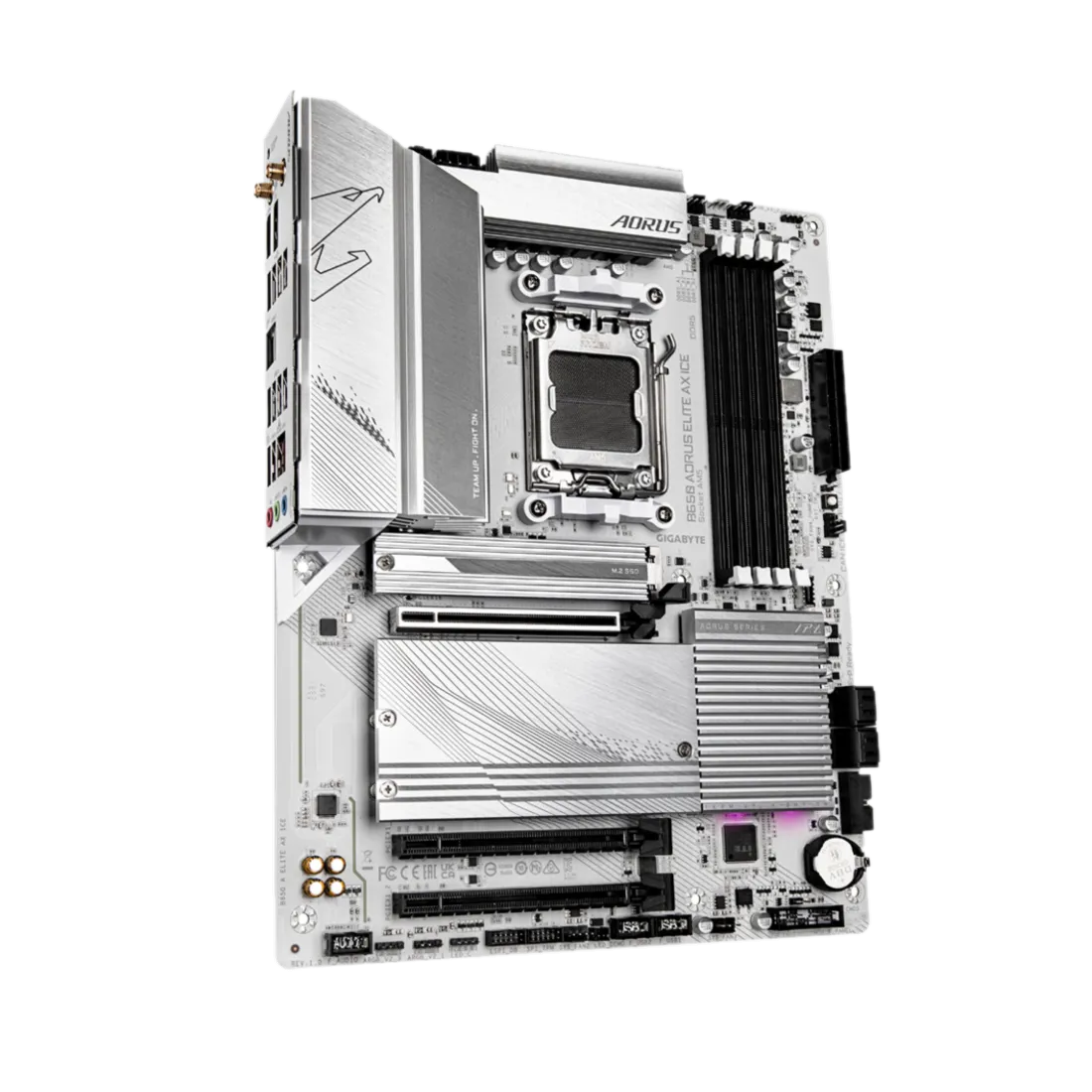 Bo mạch chủ Gigabyte B650 Aorus Elite AX ICE màu trắng, minh chứng cho mainboard đẹp và nhiều tính năng với mức giá phải chăng