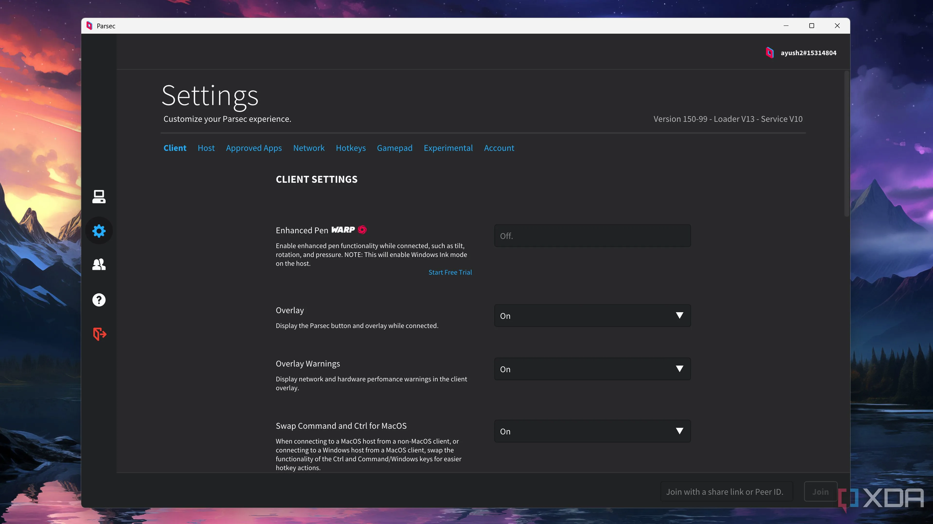 Cài đặt cấu hình ứng dụng Parsec để tối ưu trải nghiệm stream máy ảo Windows 11