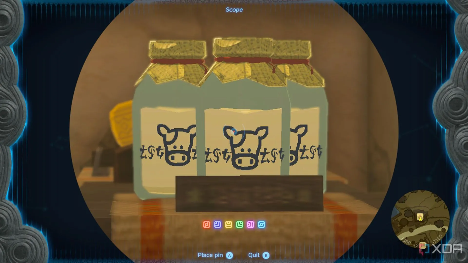 Cận cảnh nhãn hiệu sữa tươi với logo Lon Lon Ranch, một chi tiết Easter Egg thú vị trong Zelda TotK
