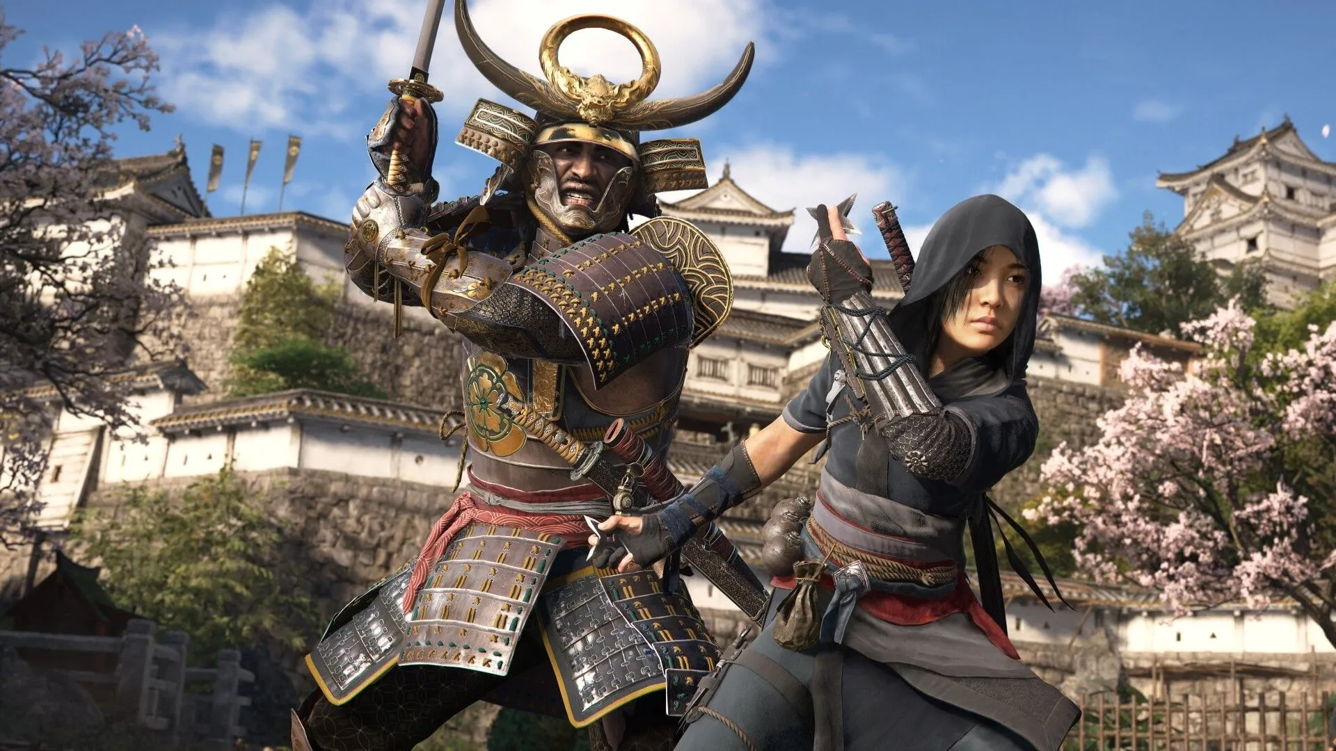 Cận cảnh Yasuke trong áo giáp samurai, thể hiện vẻ ngoài mạnh mẽ và oai vệ của nhân vật trong Assassin's Creed Shadows.