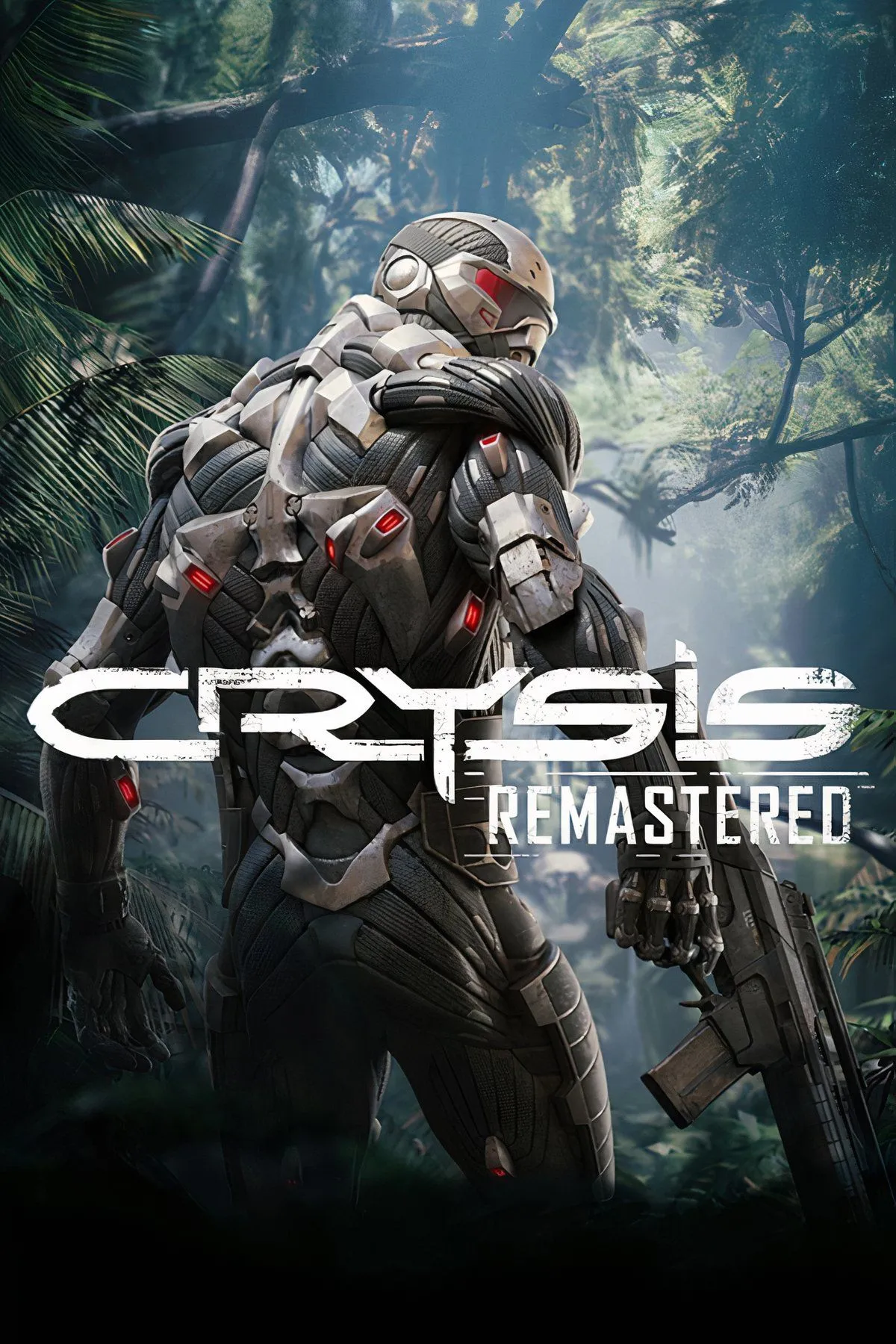 Cảnh cận cảnh nhân vật chính trong bộ đồ nano trong Crysis Remastered