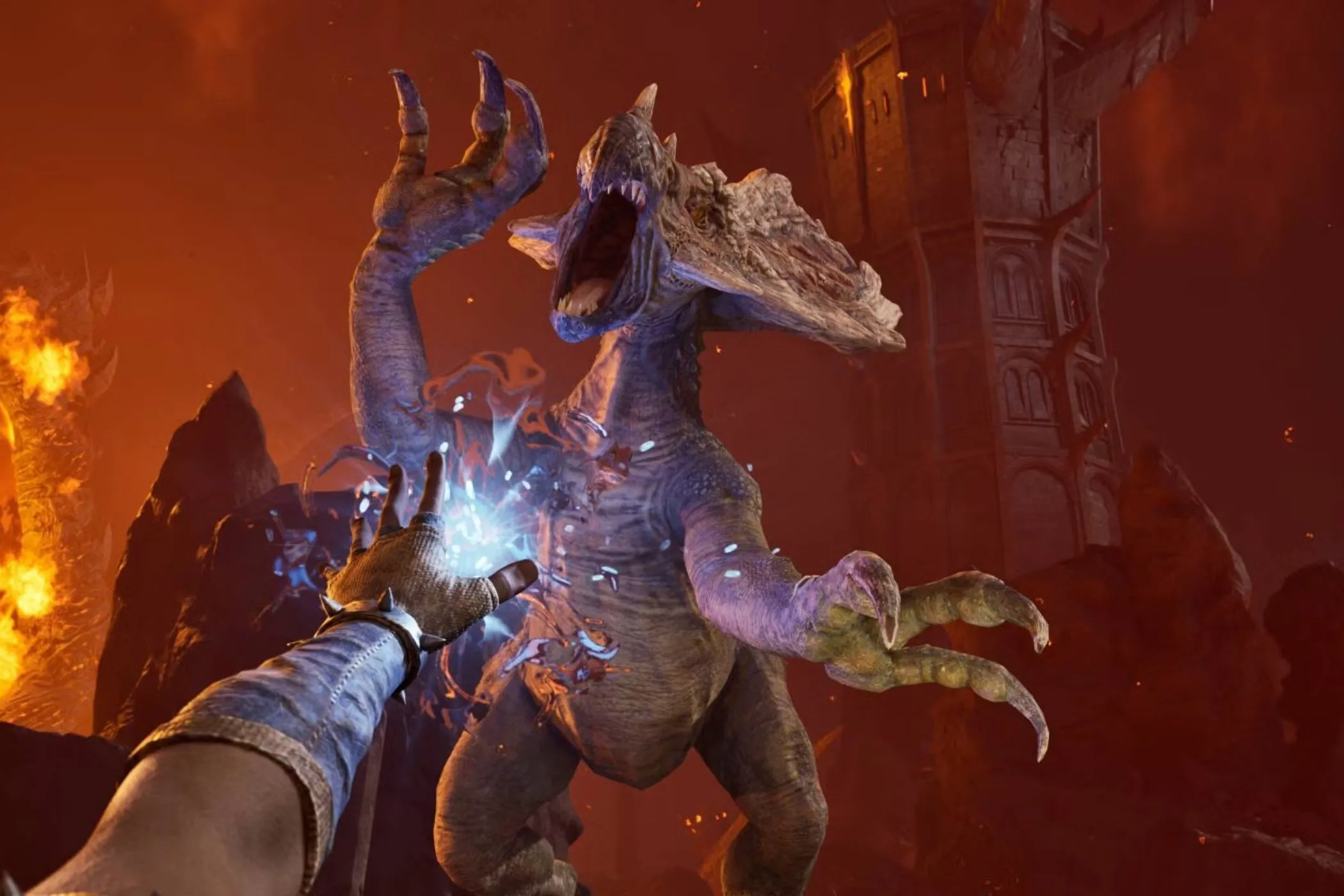 Cảnh chiến đấu ấn tượng trong game Oblivion: Remastered