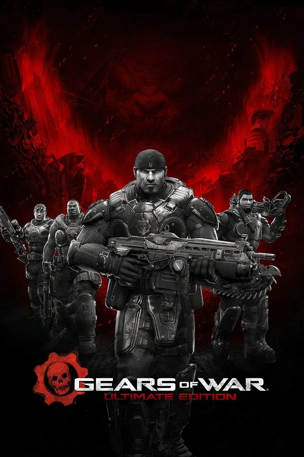 Cảnh chiến đấu khốc liệt trong Gears of War: Ultimate Edition, nơi game thủ cần 10.000 mạng hạ gục.