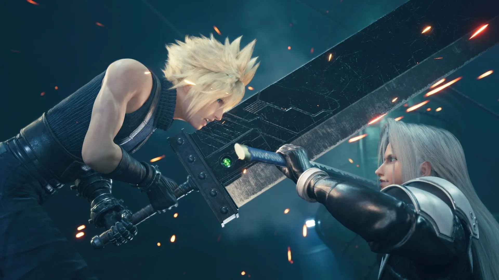 Cảnh chiến đấu kịch tính trong Final Fantasy VII Remake, với các nhân vật sử dụng Limit Break và phép thuật ấn tượng.