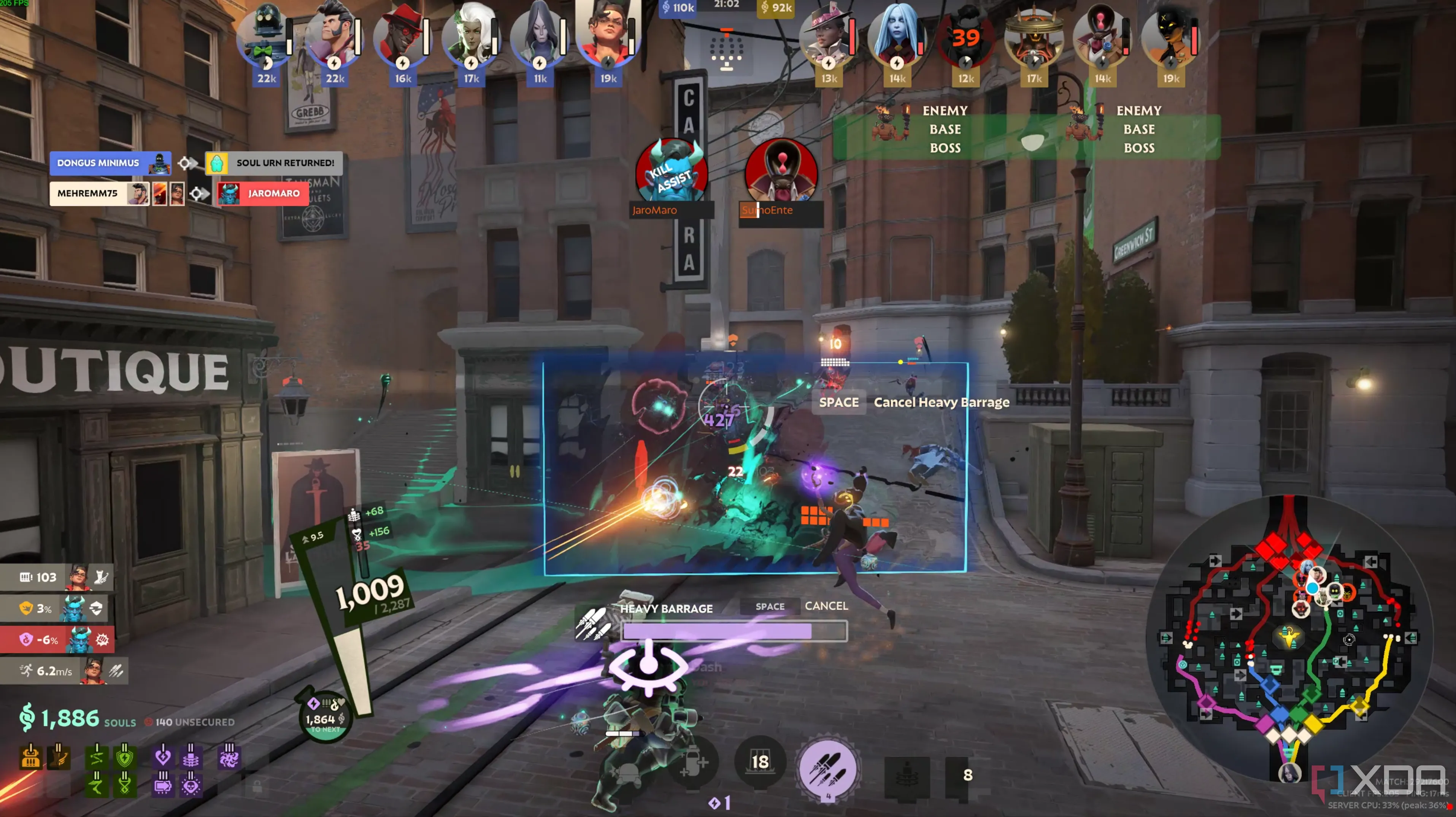 Cảnh chiến đấu trong game Deadlock của Valve, nơi rò rỉ dữ liệu HLX