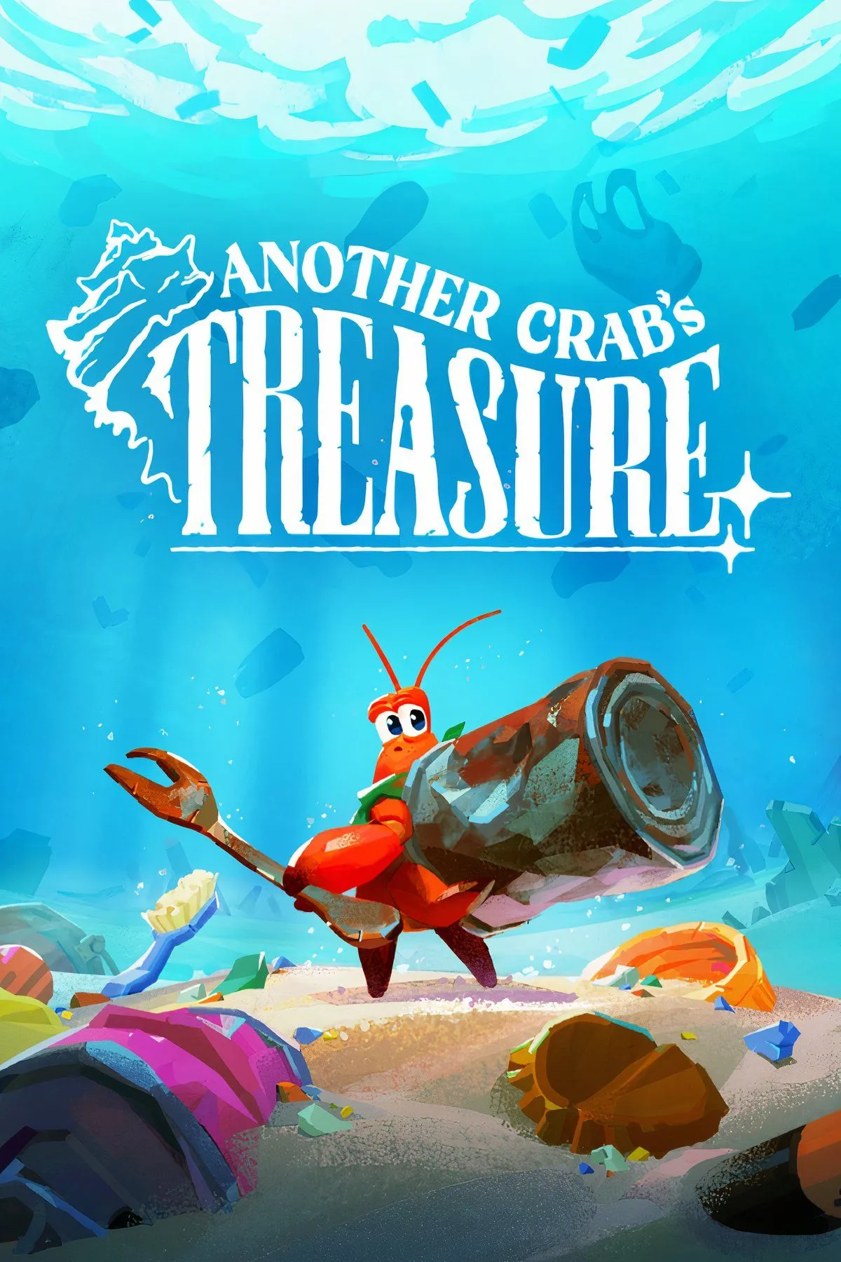 Cảnh chơi game Another Crab's Treasure với nhân vật cua trong môi trường dưới biển.