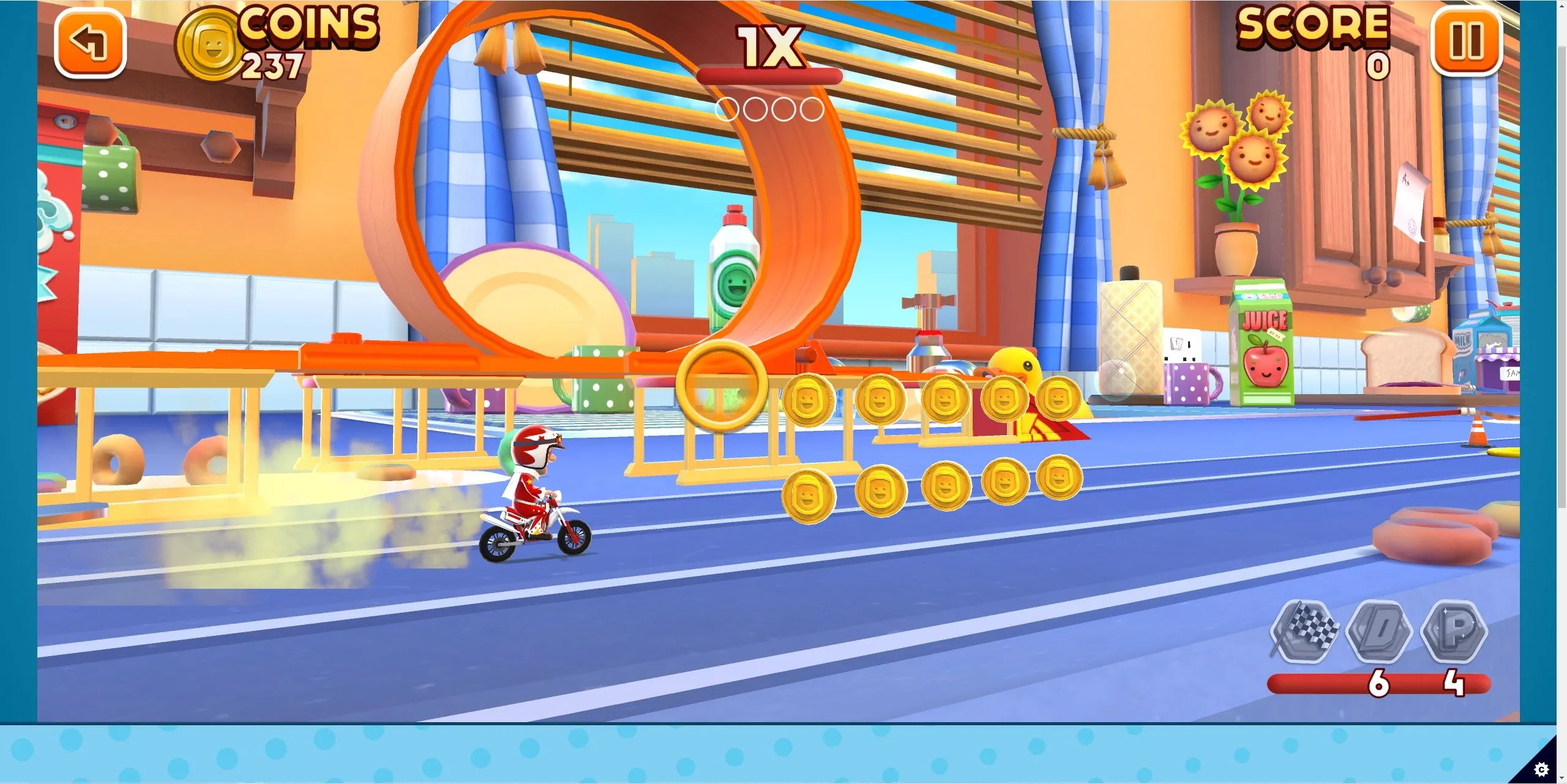Cảnh chơi game Joe Danger Infinity, game đóng thế mô tô thú vị trên trình duyệt