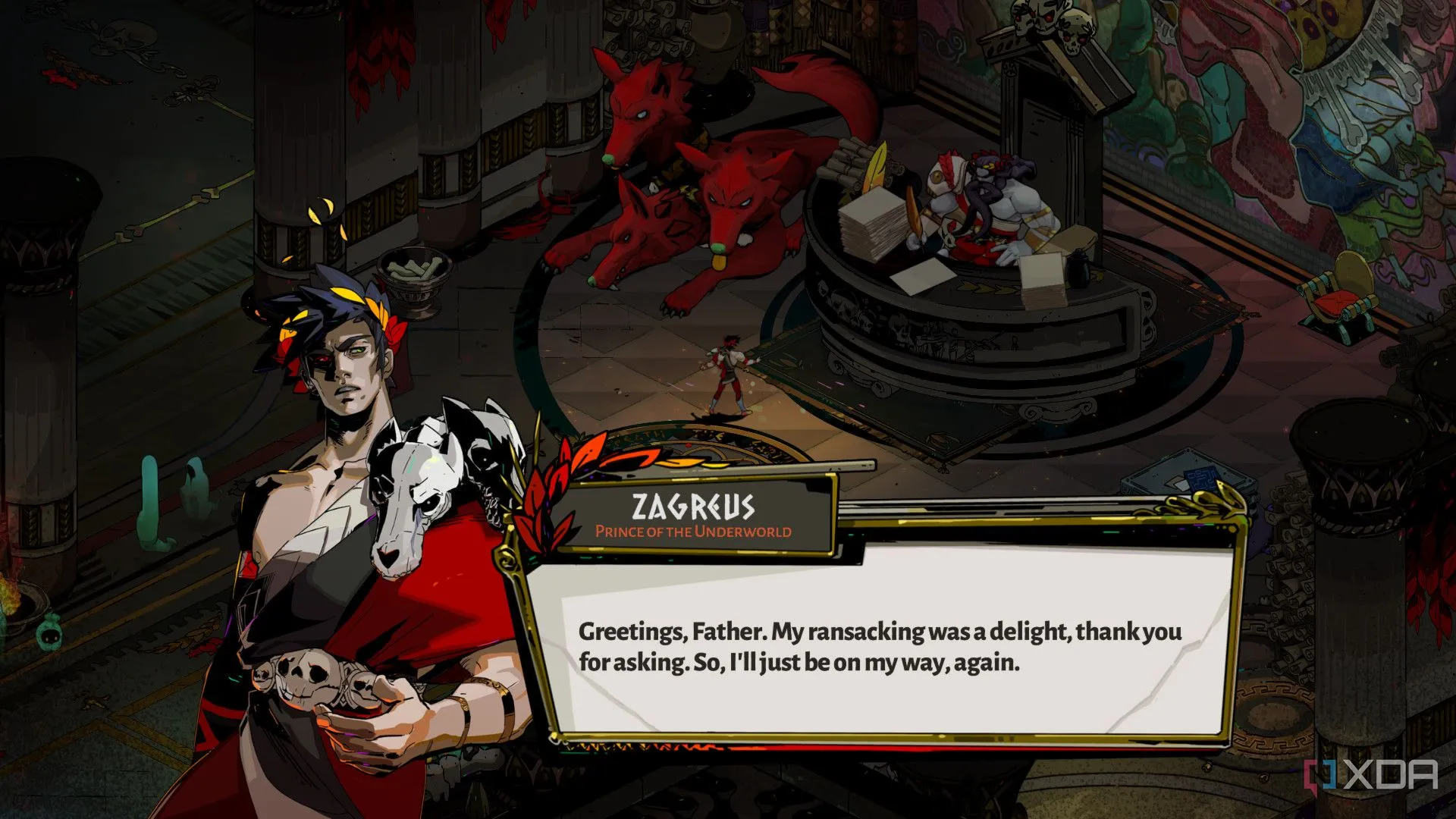 Cảnh game Hades với nhân vật chính Zagreus chiến đấu trong môi trường địa ngục, minh họa một tựa game indie chất lượng cao.