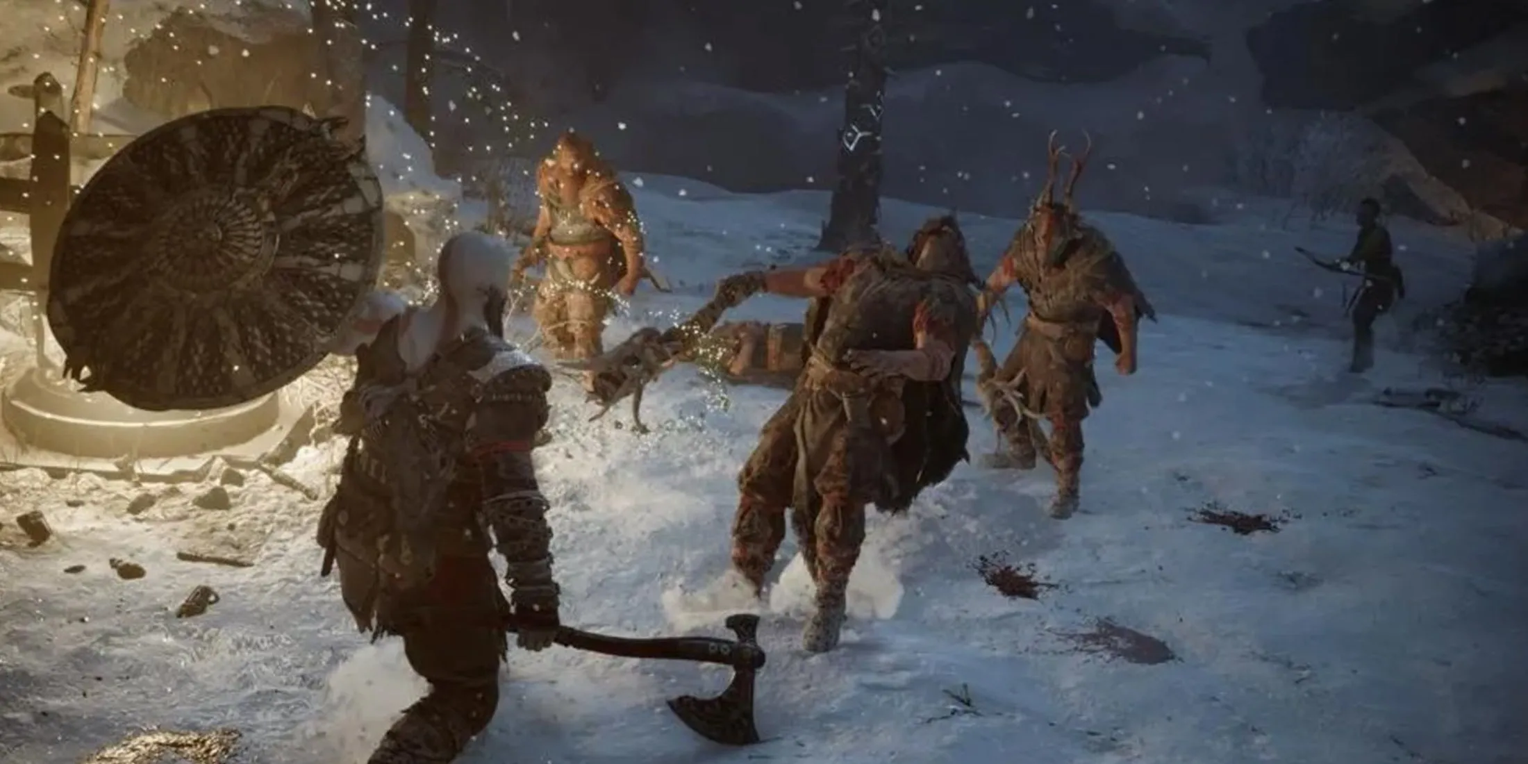 Cảnh gameplay hành động trong God of War Ragnarok