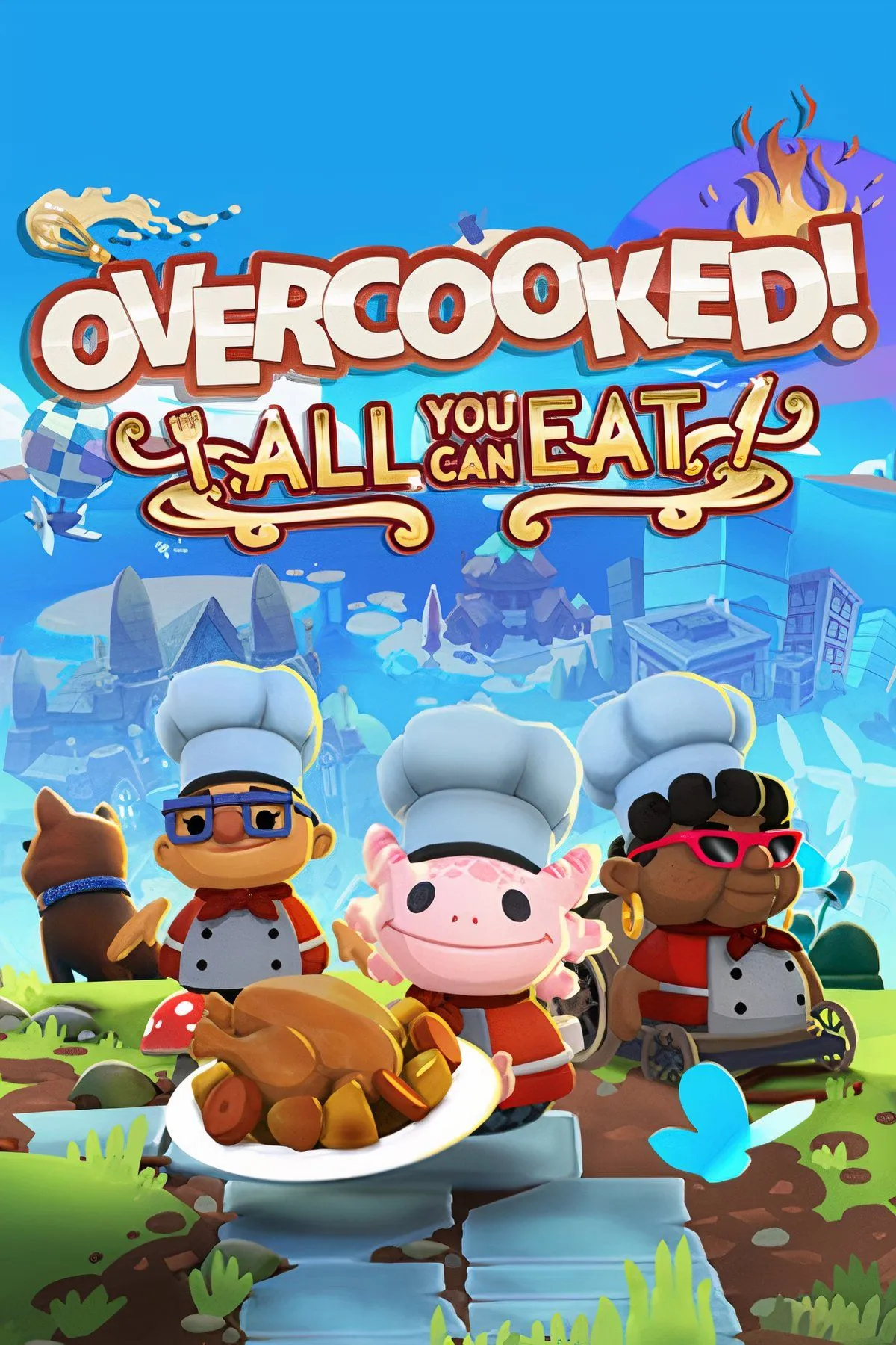 Cảnh gameplay Overcooked All You Can Eat: Cặp đôi hợp sức nấu ăn
