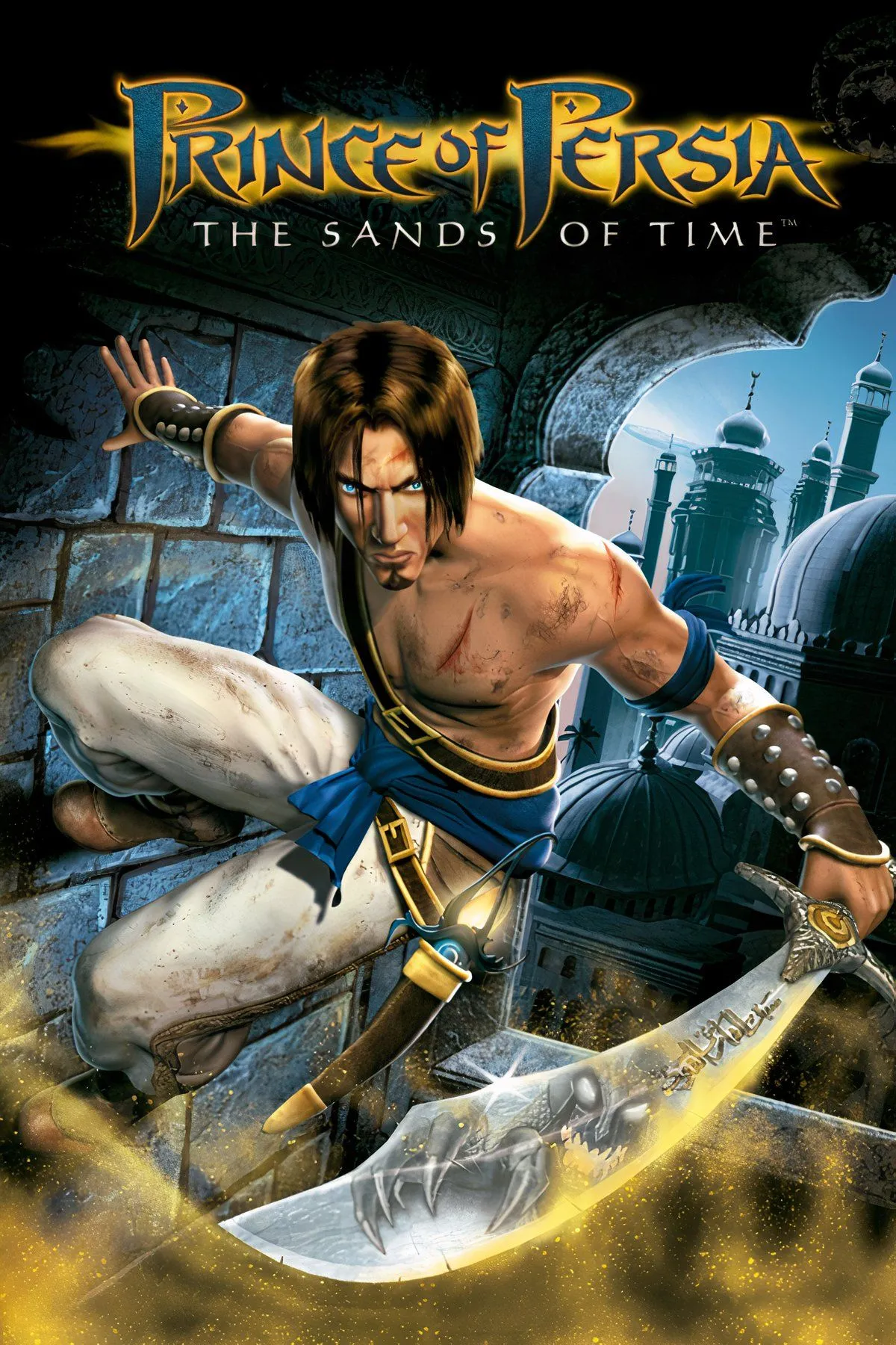 Cảnh Hoàng tử Ba Tư trong Prince of Persia The Sands of Time chuẩn bị nhảy qua vách đá