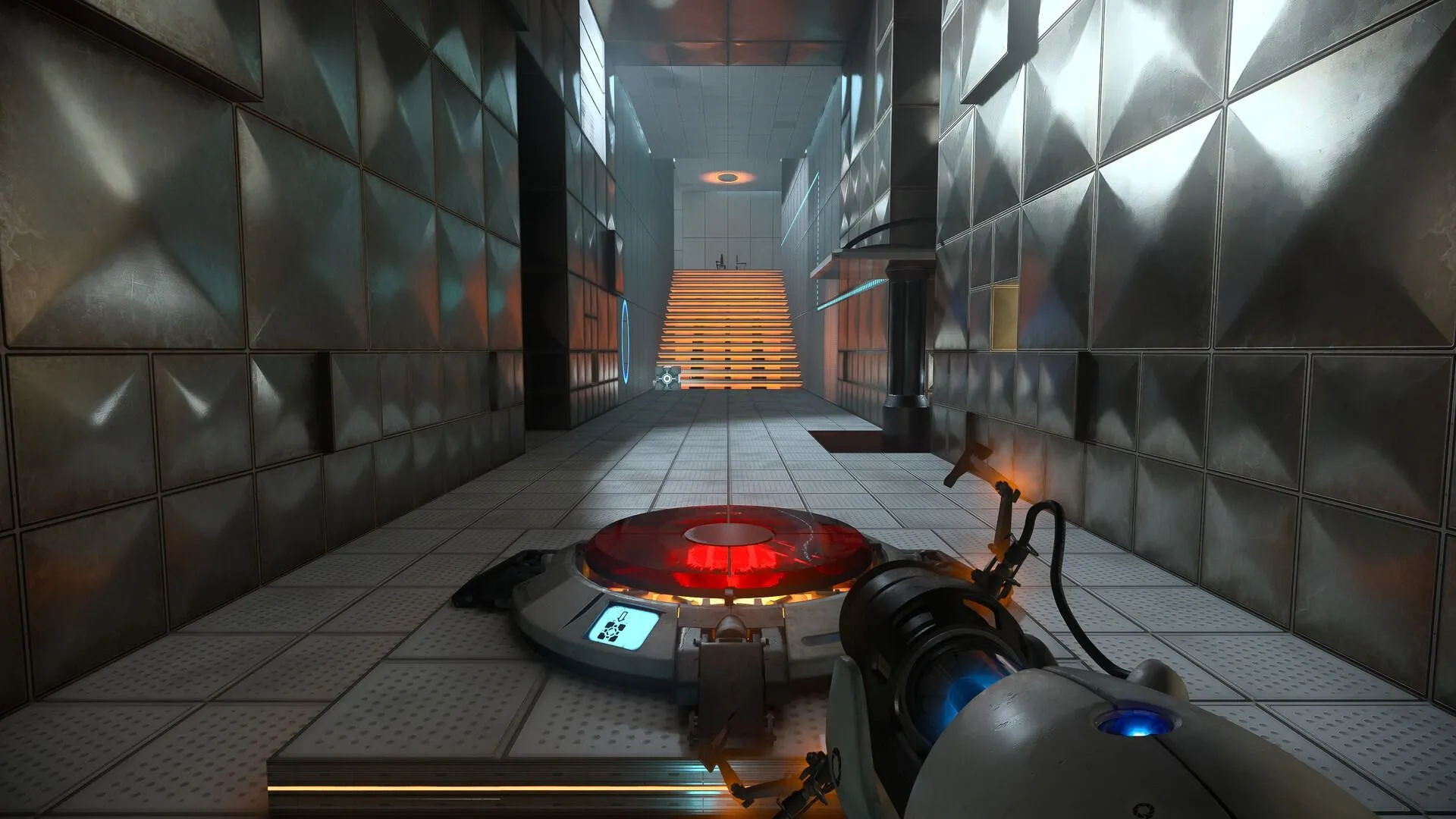 Cảnh trong game Portal với đồ họa RTX, một trong những tựa game kinh điển của Valve