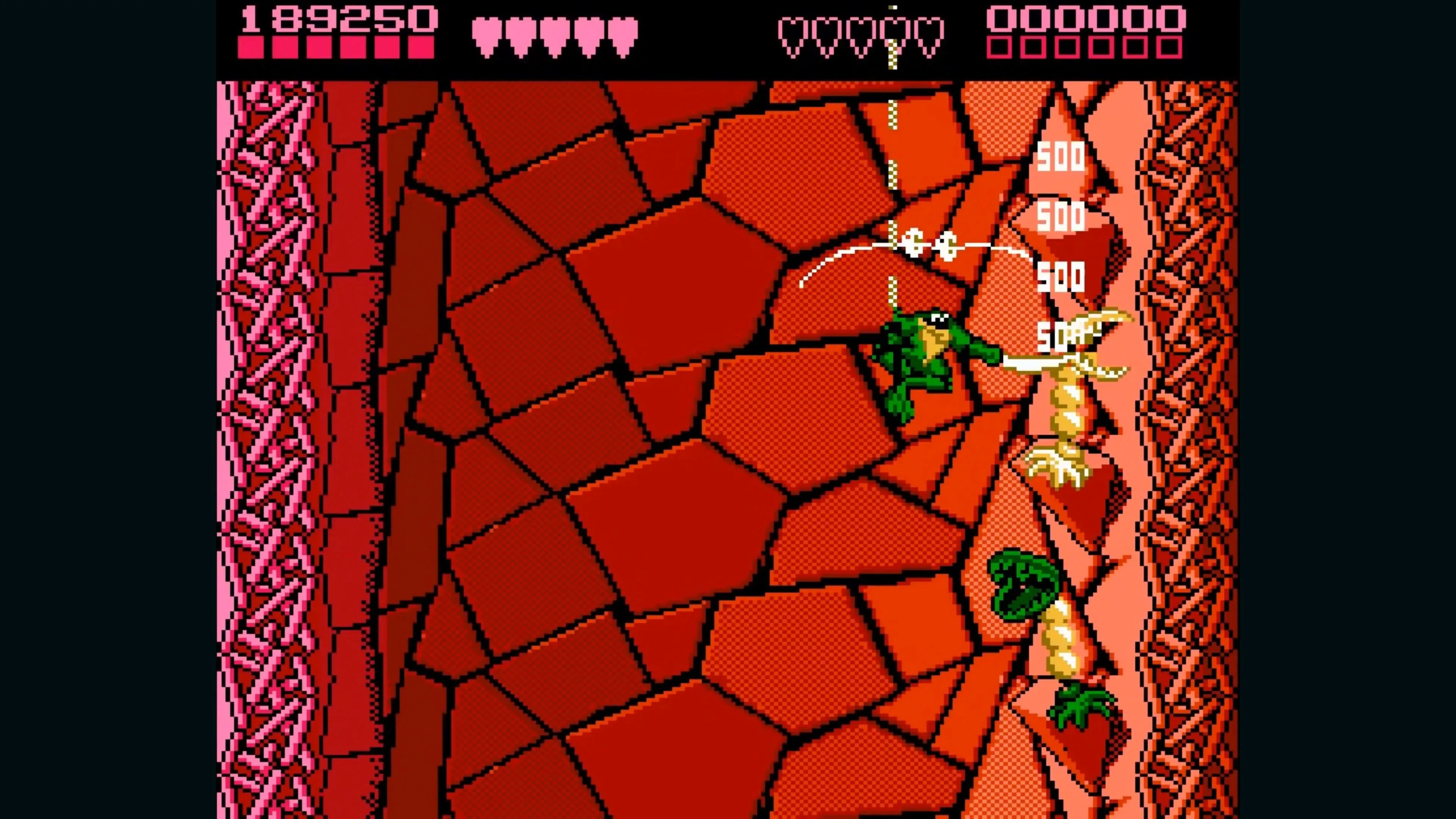 Cảnh Turbo Tunnel nổi tiếng trong Battletoads, một trong những màn chơi khó nhất lịch sử game