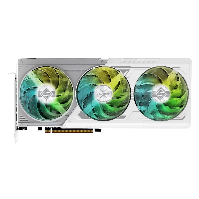 Card đồ họa ASRock Radeon RX 9070 XT Steel Legend, đại diện cho GPU tầm trung-cao có hiệu suất tuyệt vời cho gaming 1440p và 4K