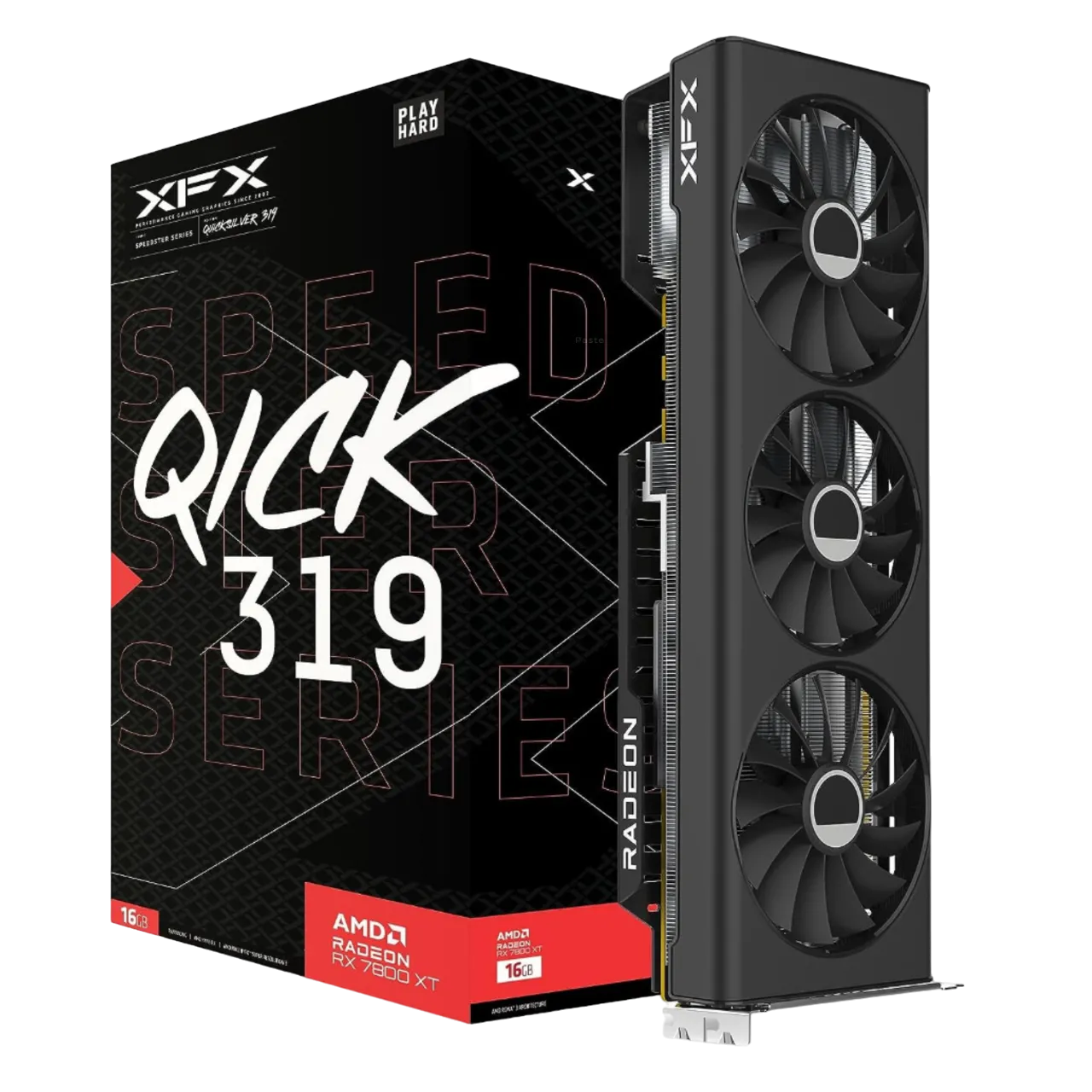 Card đồ họa XFX Speedster QICK319 RX 7800 XT, đại diện cho dòng card AMD Radeon hiệu năng cao.