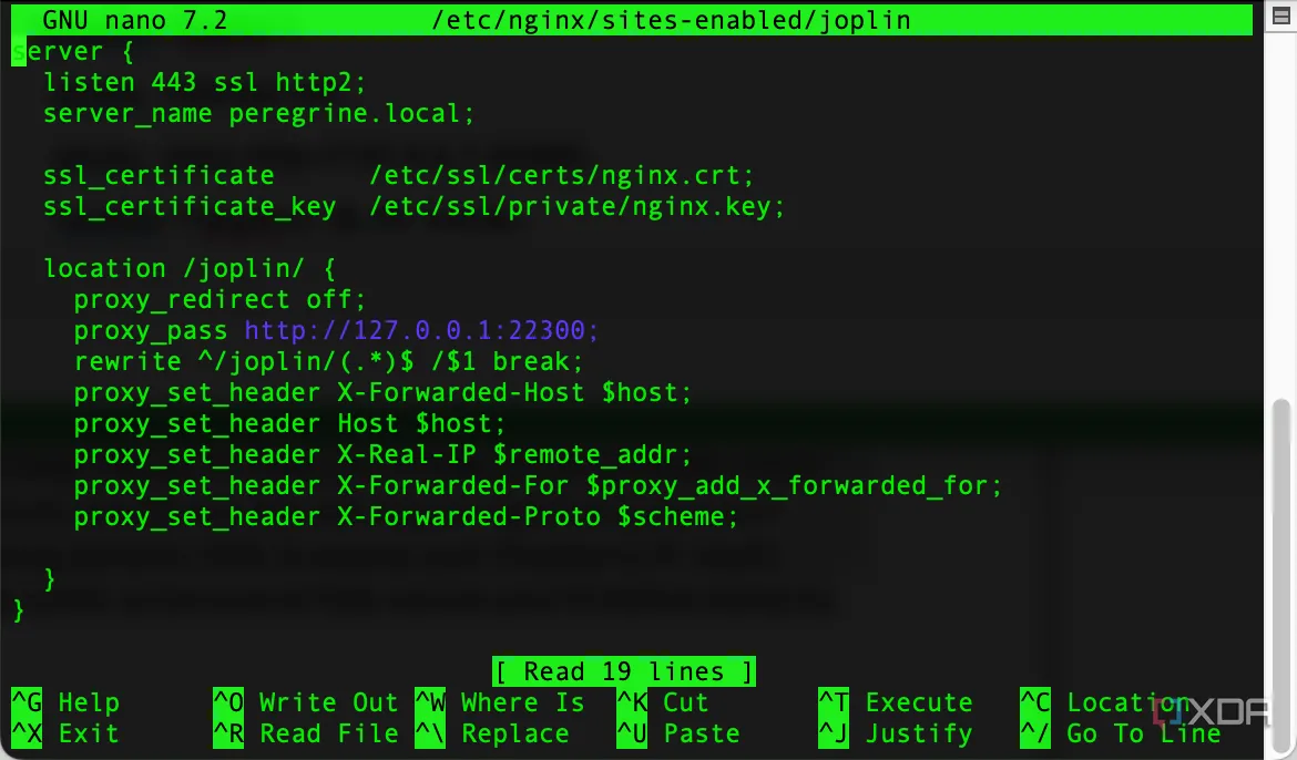 Cấu hình Nginx cho Joplin Server trên máy chủ tự host, đảm bảo đồng bộ hóa dữ liệu an toàn và riêng tư