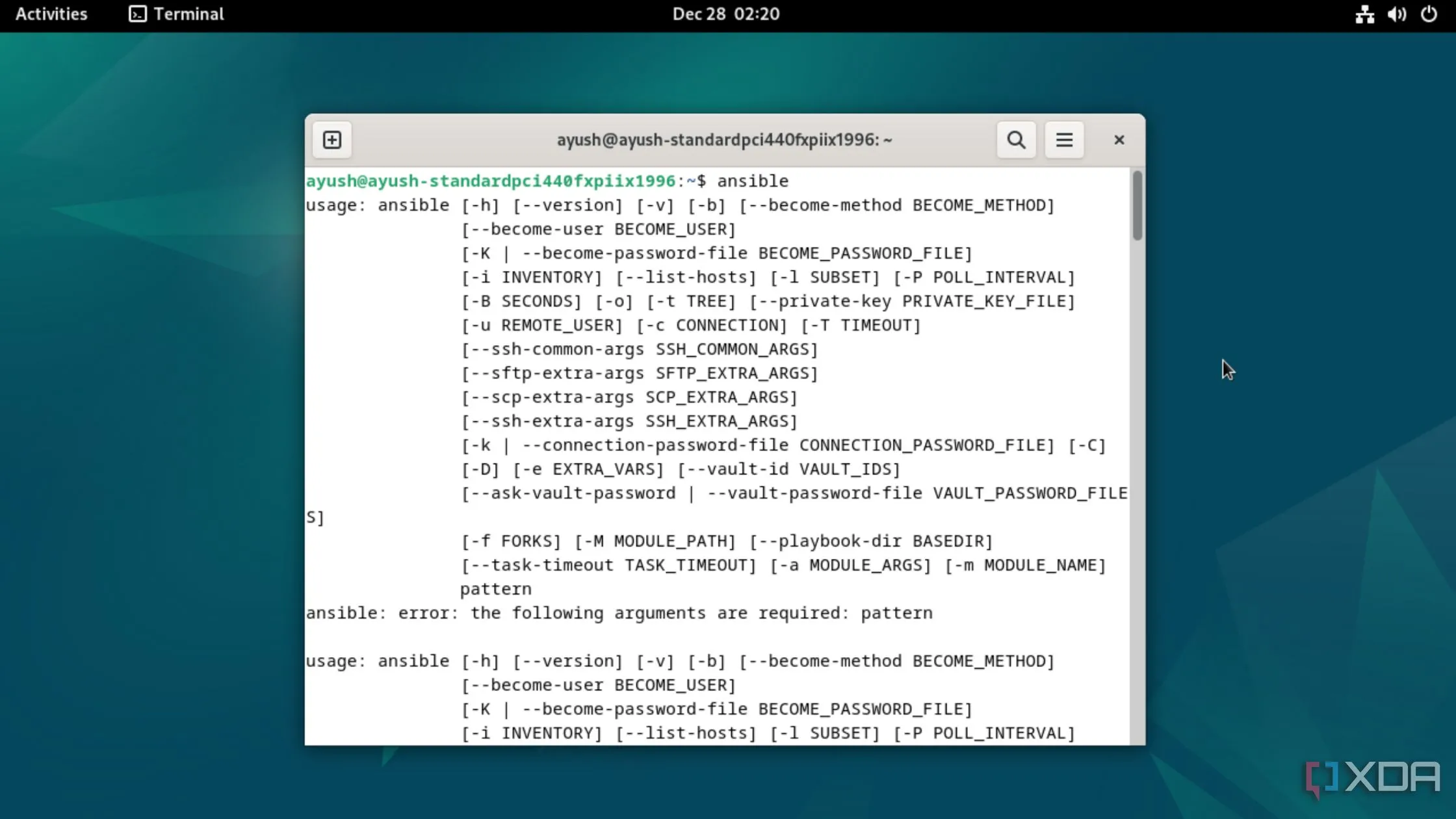 Chạy Ansible bên trong Debian
