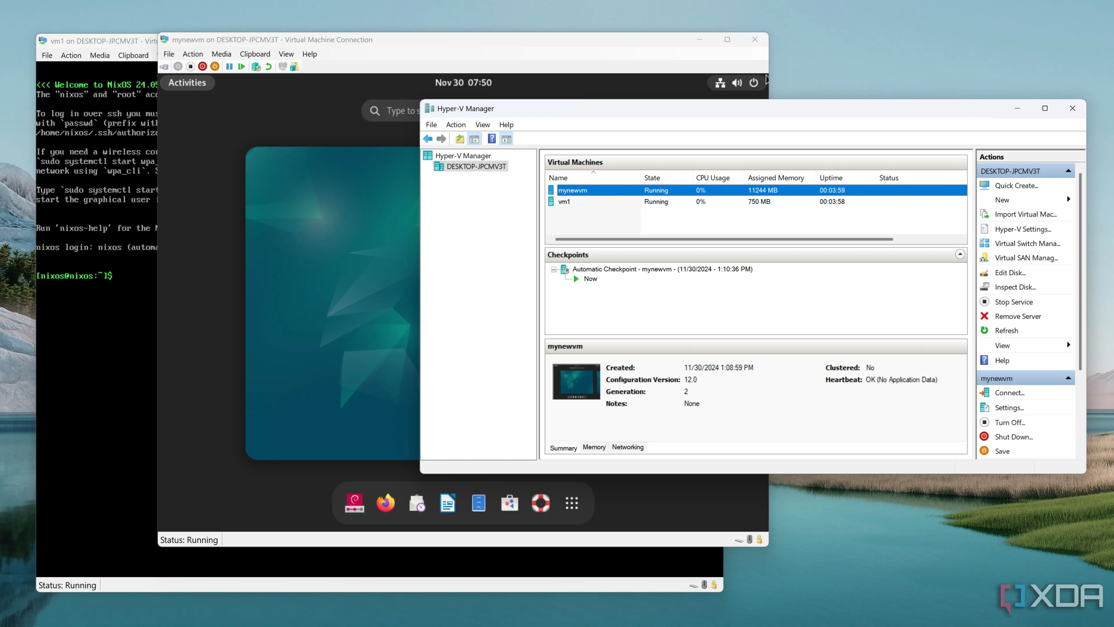 Chạy các hệ điều hành Linux như NixOS và Debian trên Hyper-V