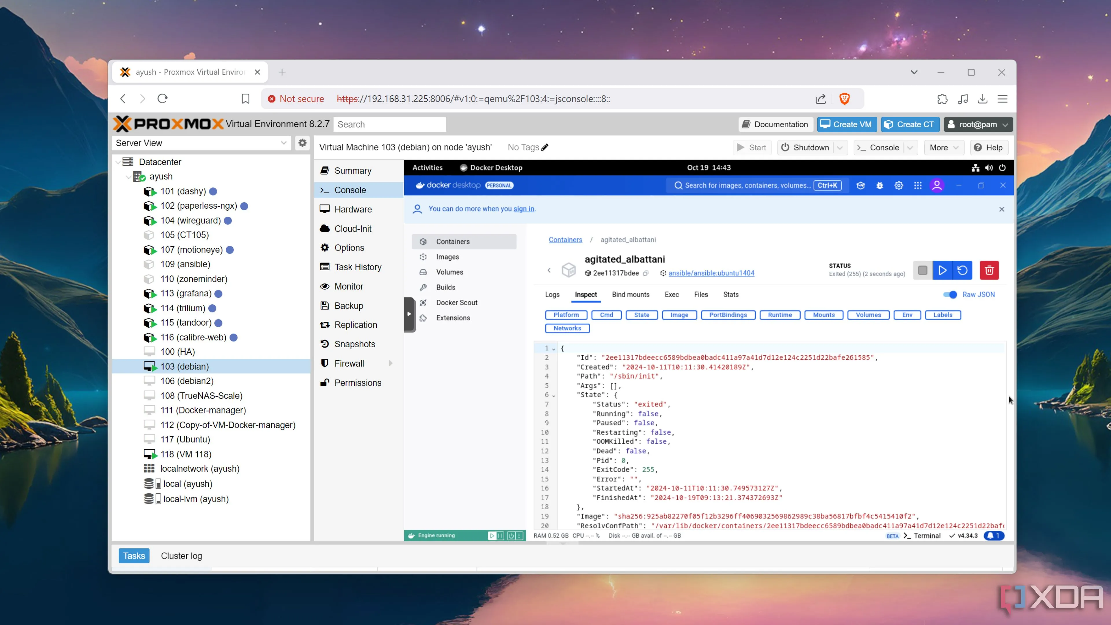 Chạy Docker Desktop bên trong máy ảo Debian trên nền tảng Proxmox