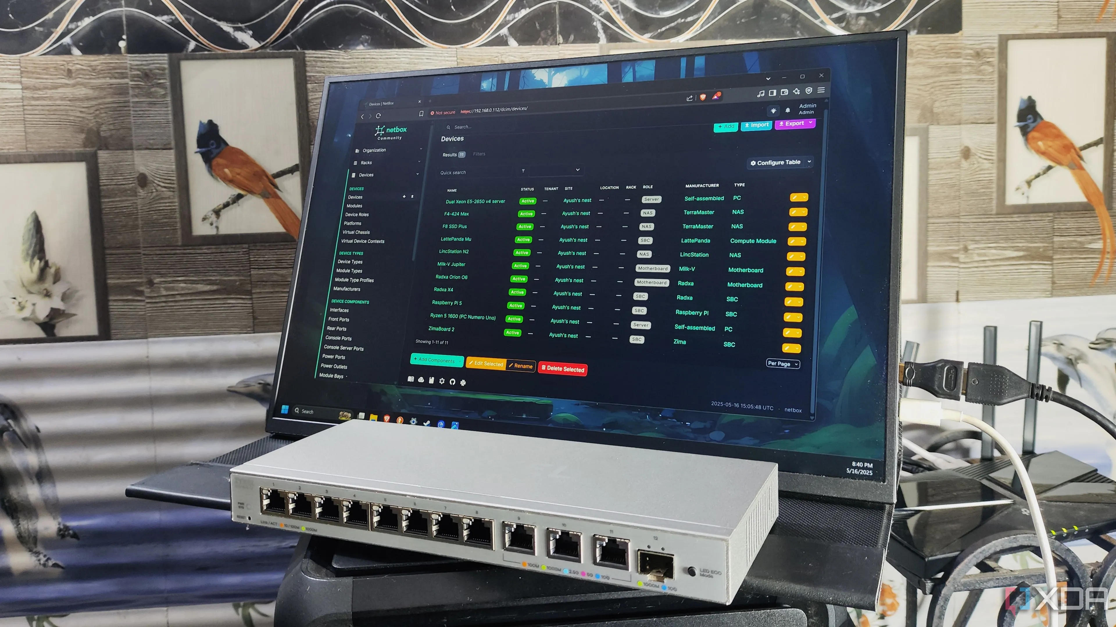 Chạy NetBox trên màn hình