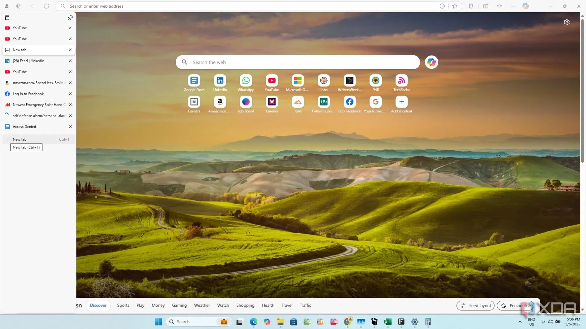 Chế độ Tab dọc trong Microsoft Edge