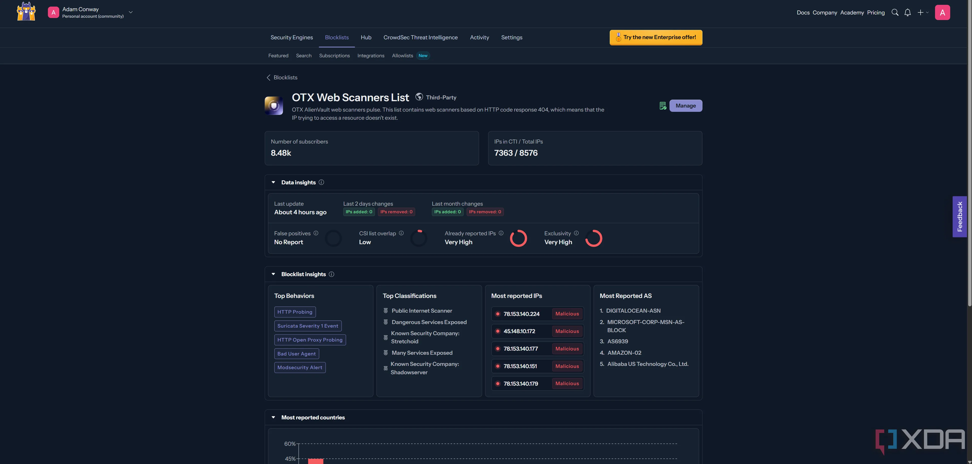 Chính sách chặn IP từ CrowdSec trên OPNsense, giúp ngăn chặn tấn công mạng