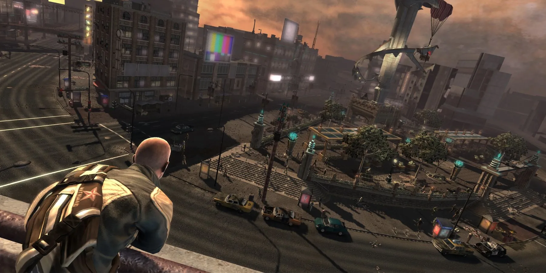 Cole MacGrath cận cảnh trong game Infamous