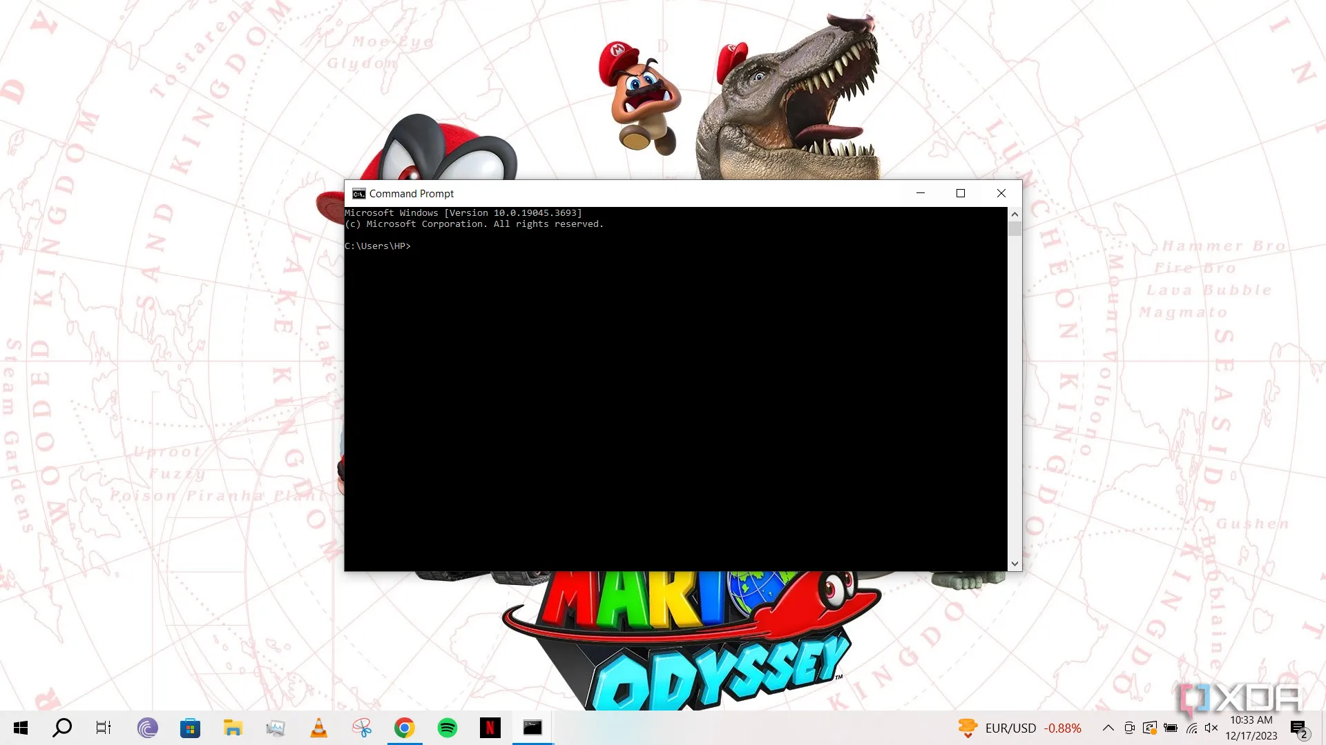 Cửa sổ Command Prompt (CMD) đang chạy trong chế độ Legacy Console trên Windows 10