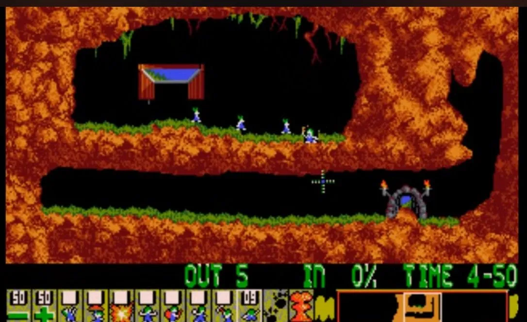 Dẫn dắt các Lemming thoát hiểm trong game giải đố kinh điển Lemmings
