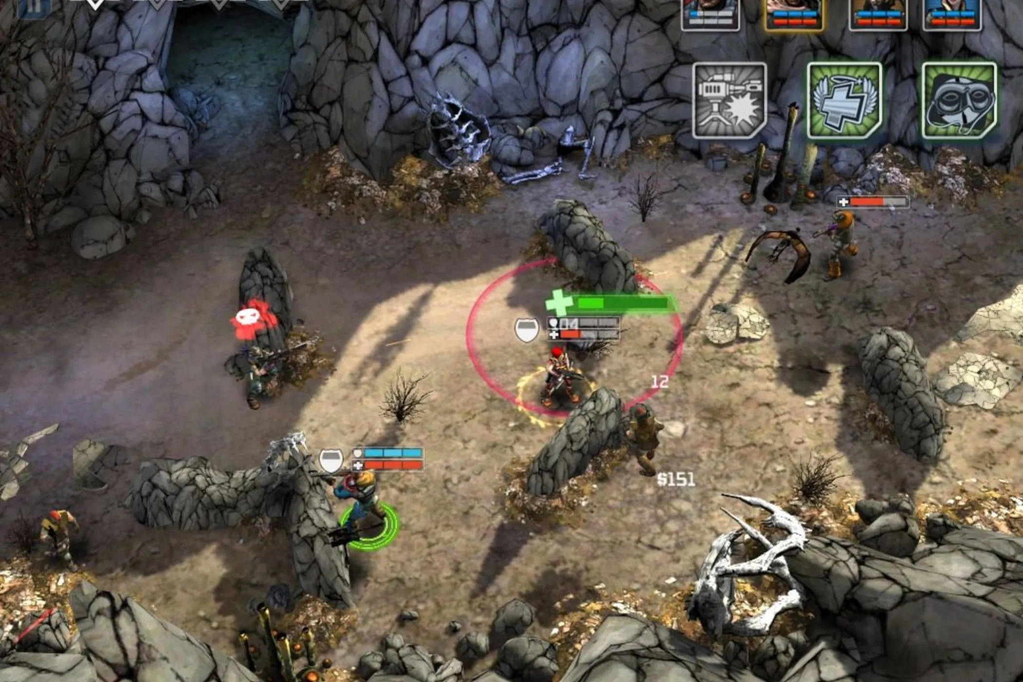 Đội hình nhân vật Borderlands Legends chiến đấu trong hẻm núi