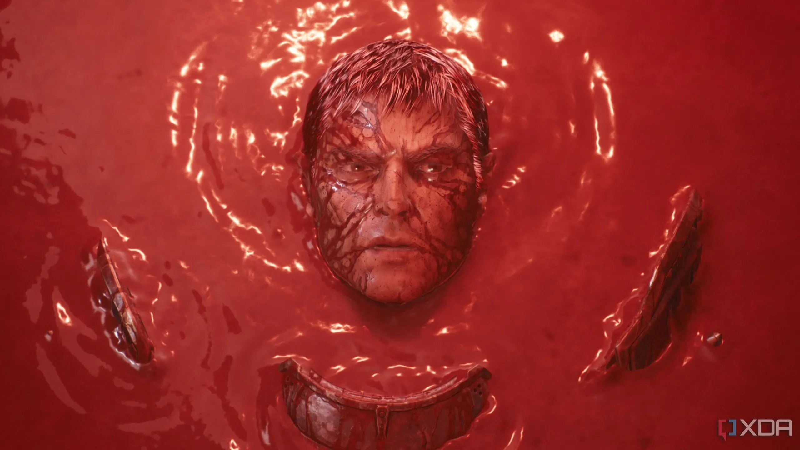 Doom Slayer trỗi dậy từ vũng máu trong Doom: The Dark Ages, biểu tượng cho sự kiên cường và bất diệt của các anh hùng archetype.