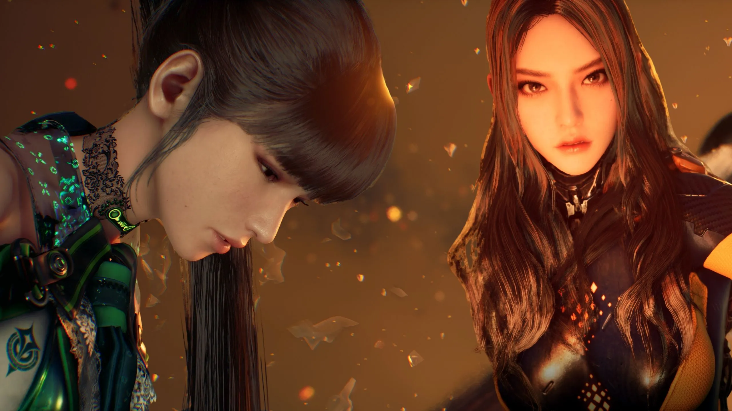 Eve và Tachy, hai nhân vật chính trong Stellar Blade, minh họa hiệu năng game trên PC.