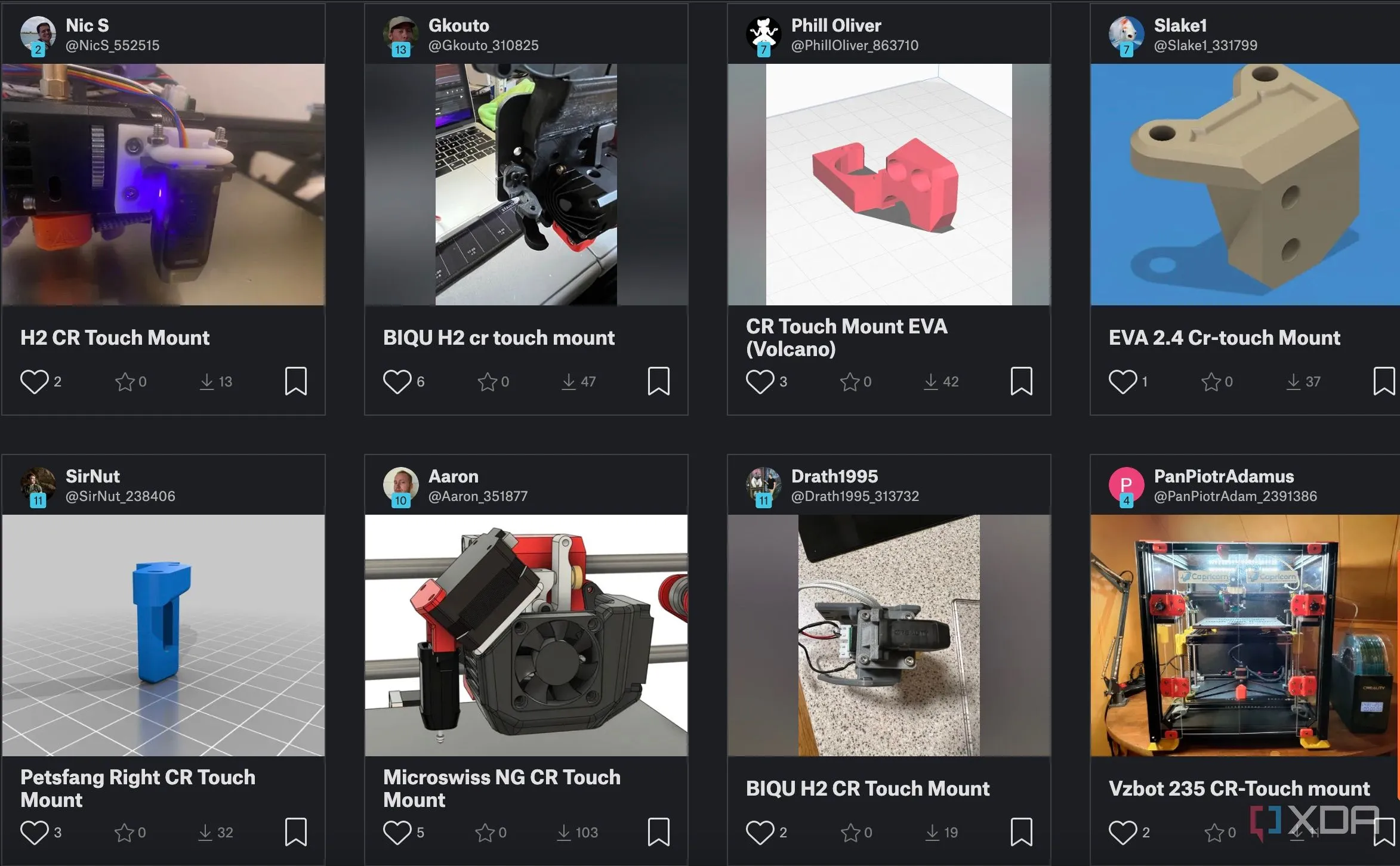 Giá đỡ CR Touch cho máy in 3D