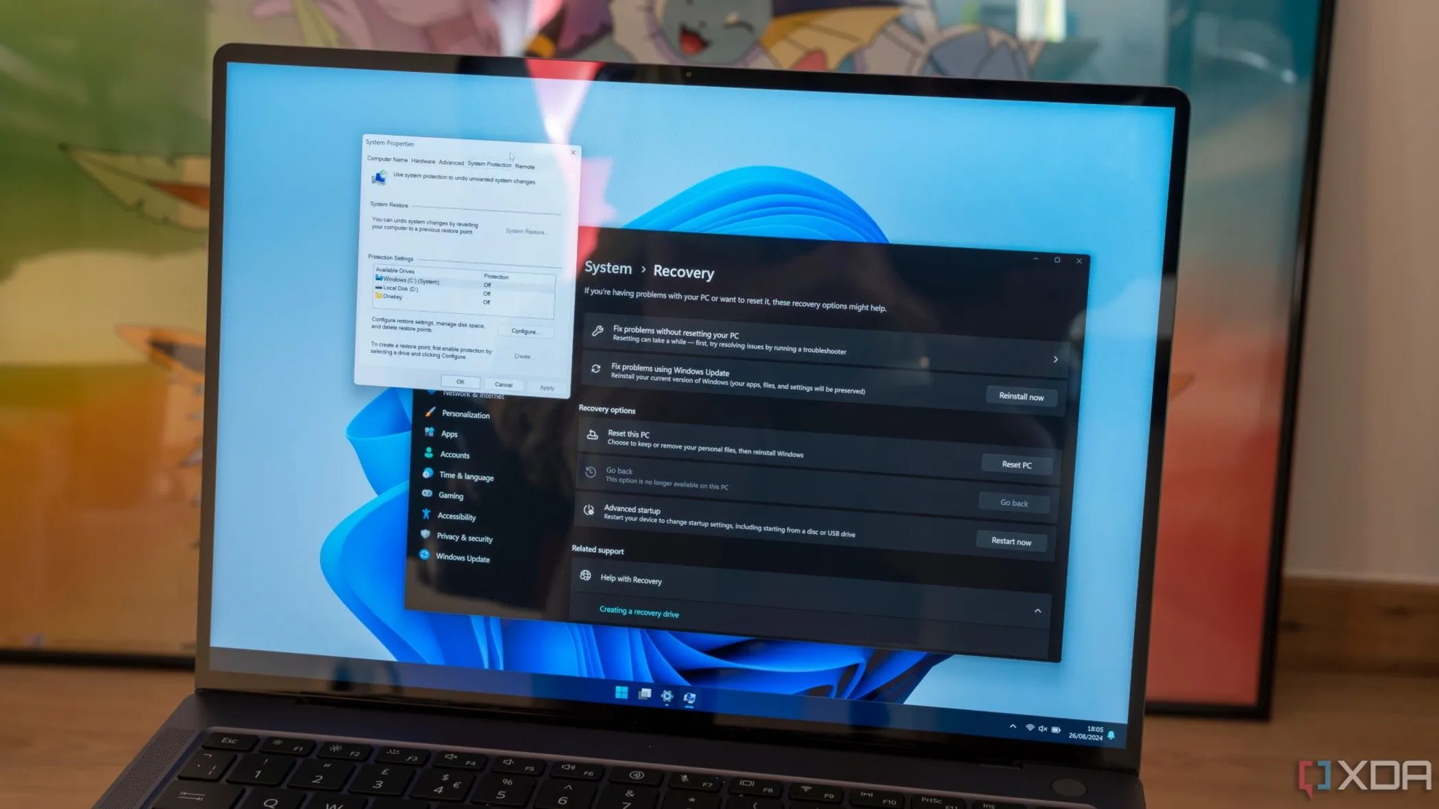 Giao diện Cài đặt (Settings) của Windows 11 hiển thị thông tin hệ thống và các đề xuất nâng cấp phần cứng