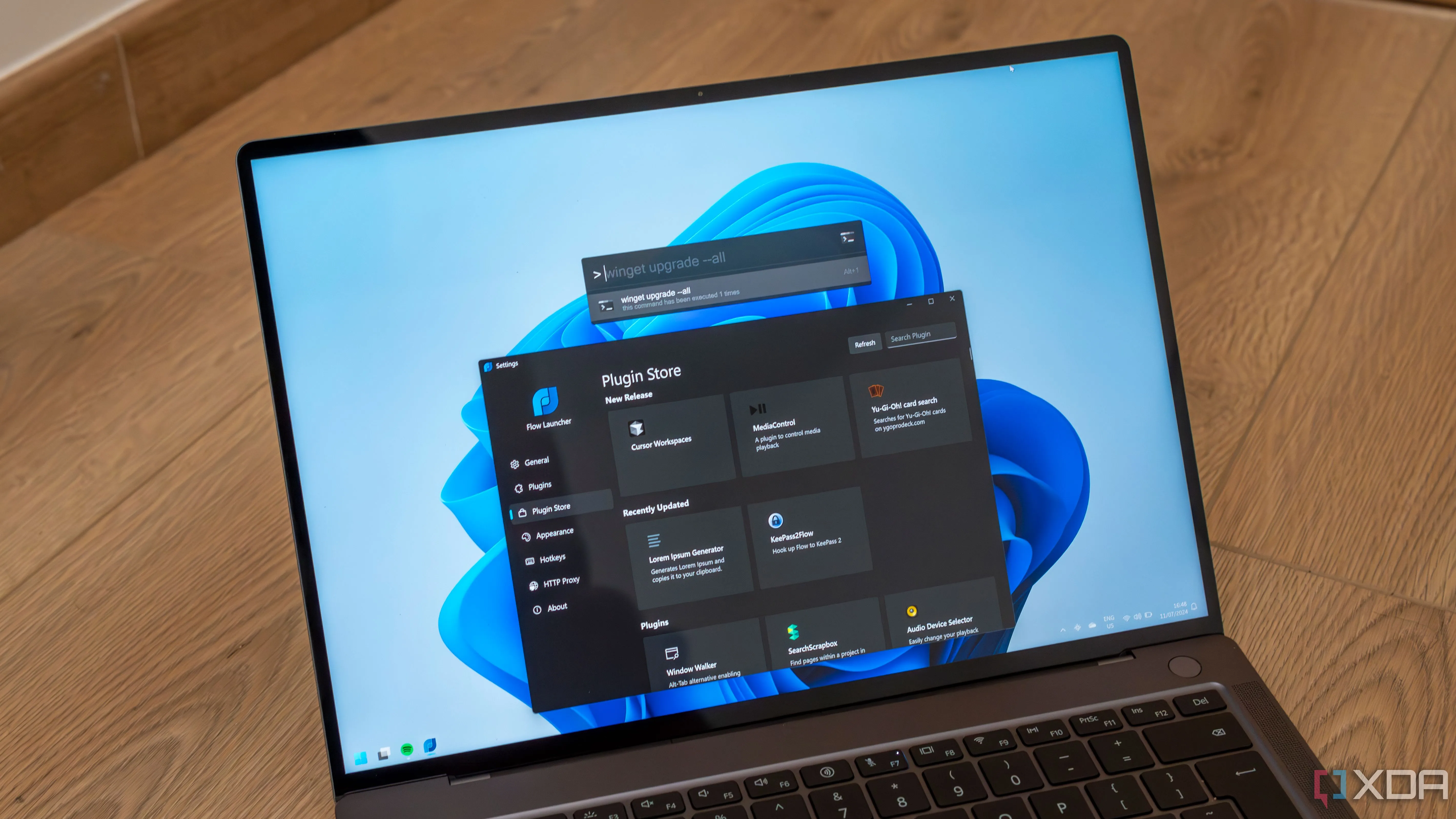 Giao diện cài đặt và thanh tìm kiếm của Flow Launcher trên hệ điều hành Windows 11