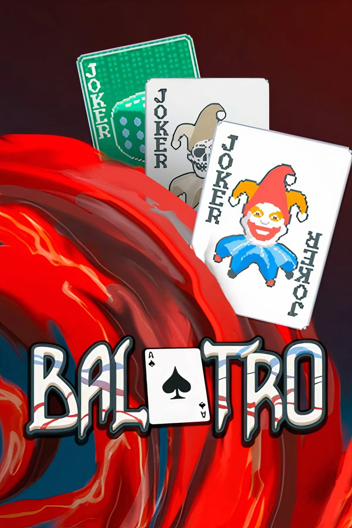Giao diện chơi game Balatro với các quân bài poker, điểm số và các thẻ Joker đặc biệt