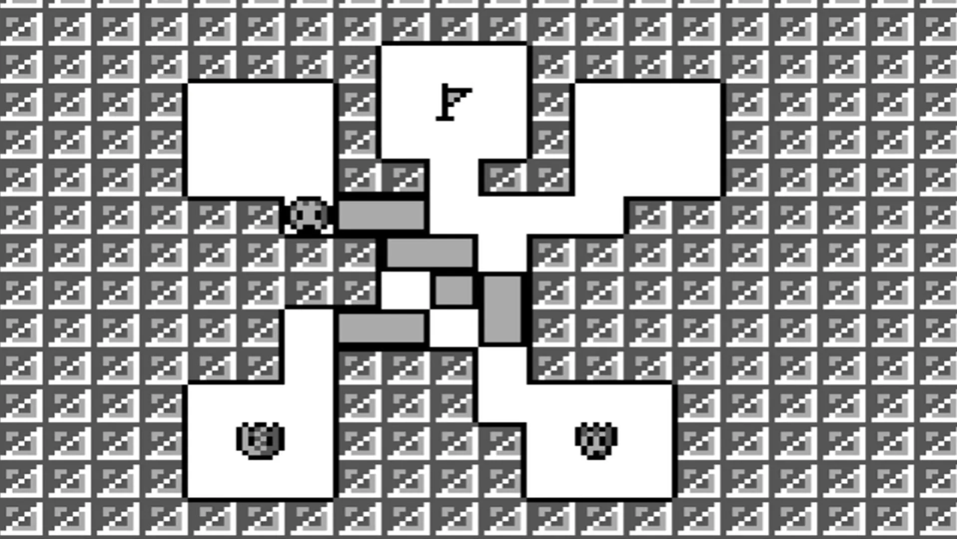 Giao diện gameplay của Amazing Tater Game Boy với củ khoai tây và mê cung