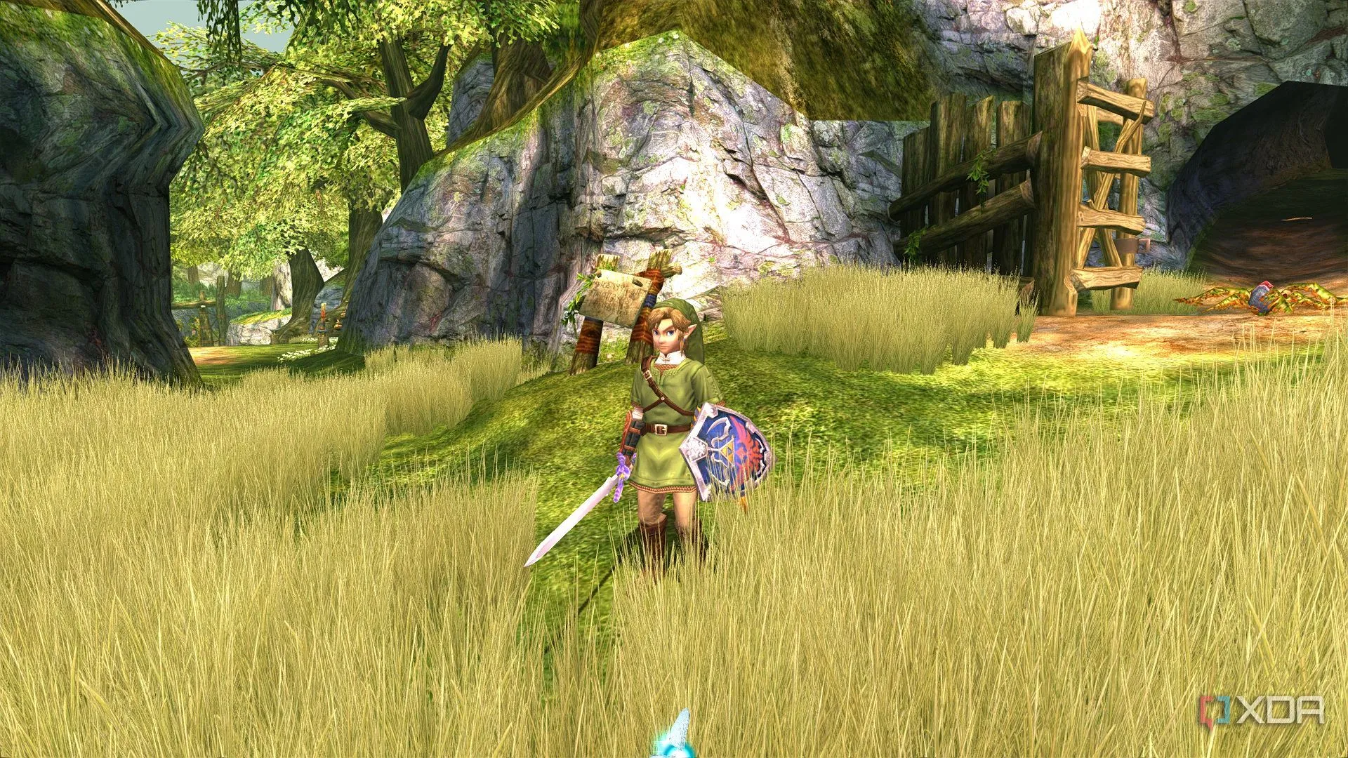 Giao diện Legend of Zelda đang chạy trên Dolphin
