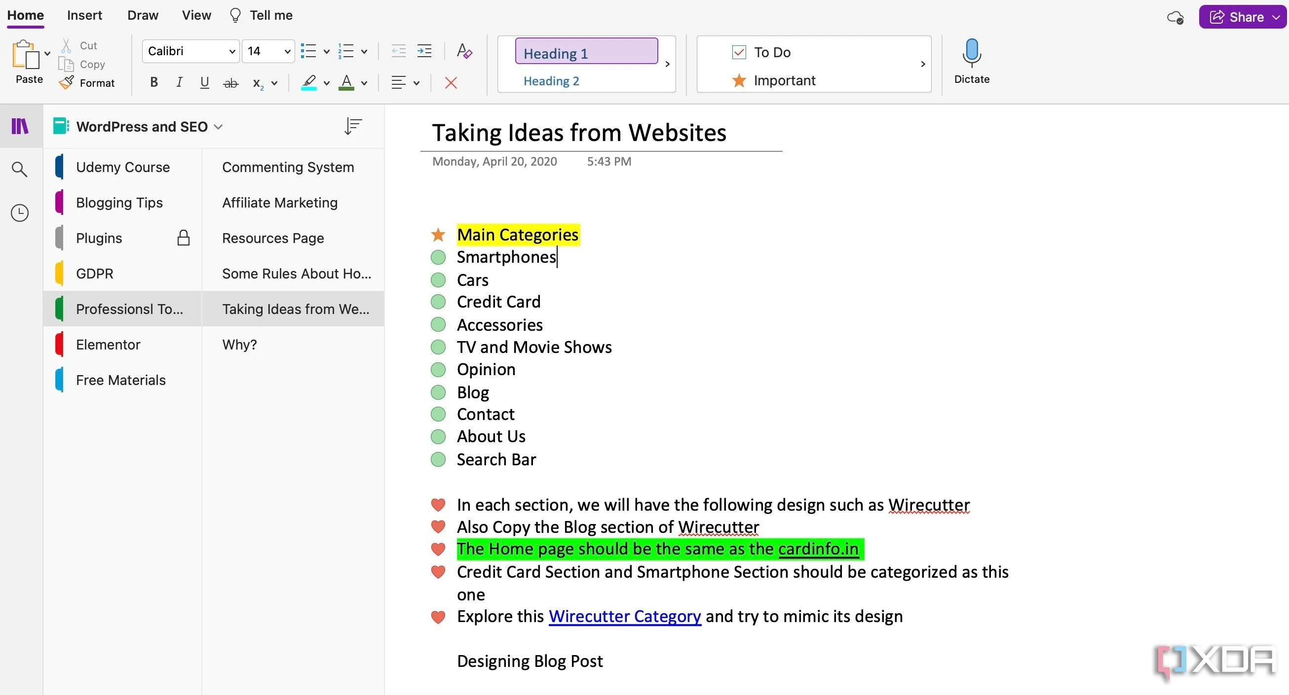 Giao diện người dùng OneNote với hệ thống container cũ kỹ, kém linh hoạt